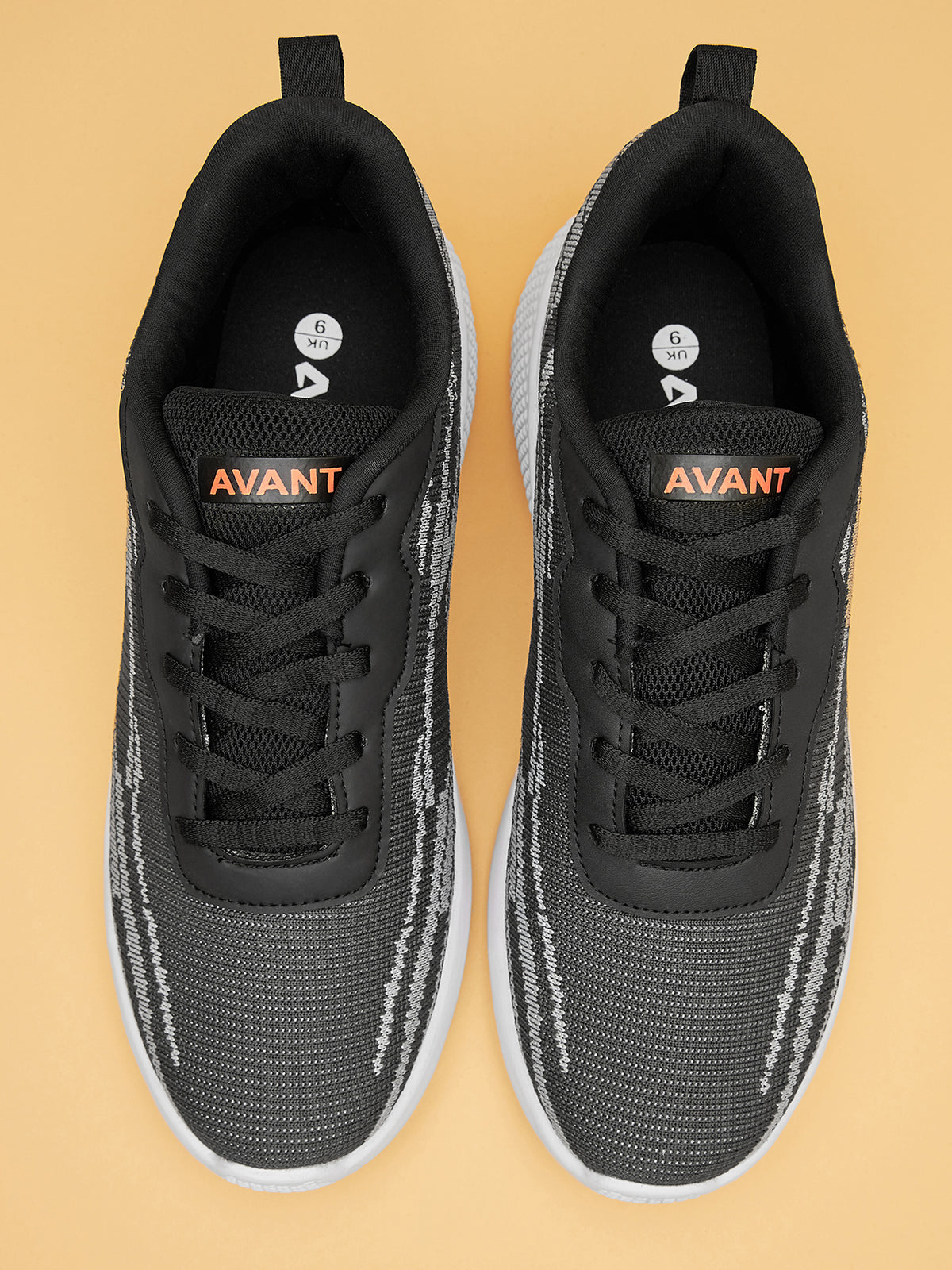 Avant Men's Dual Tone Knitted Walking Shoes-Grey
