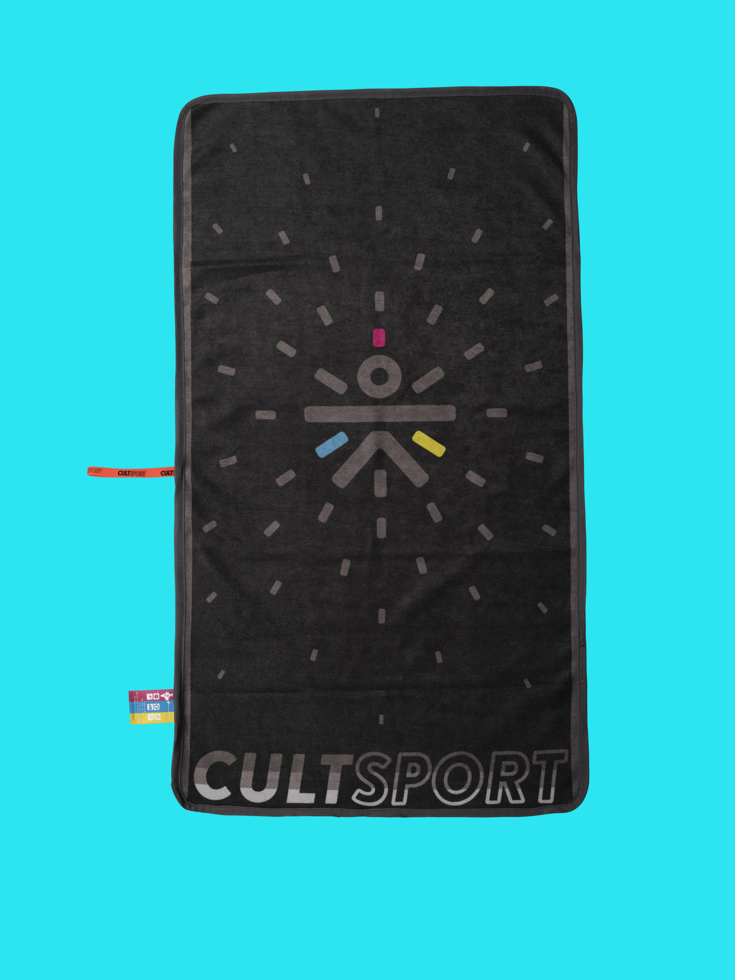 V-Man Black Microfibre Gym Towel