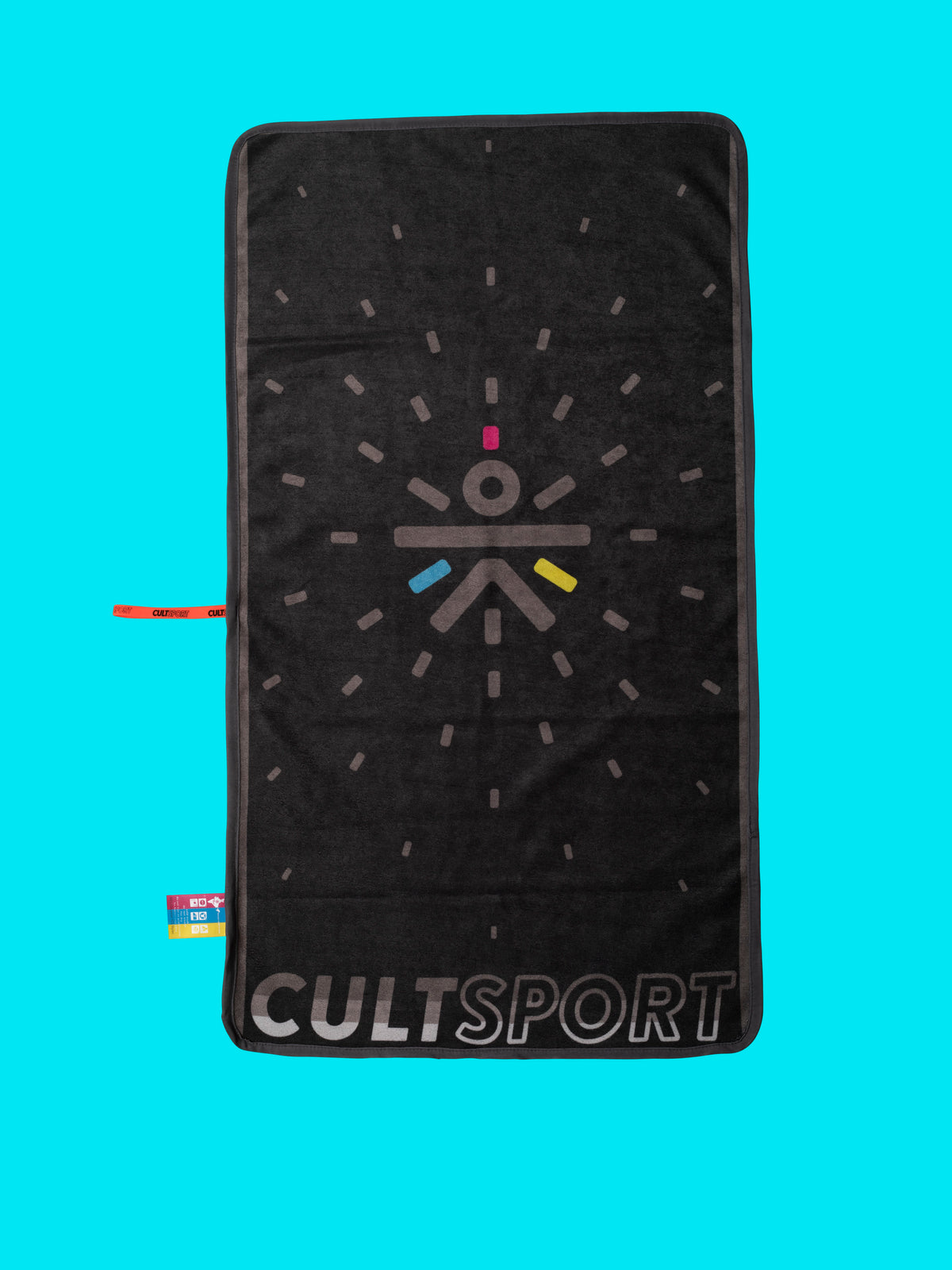 V-Man Black Microfibre Gym Towel