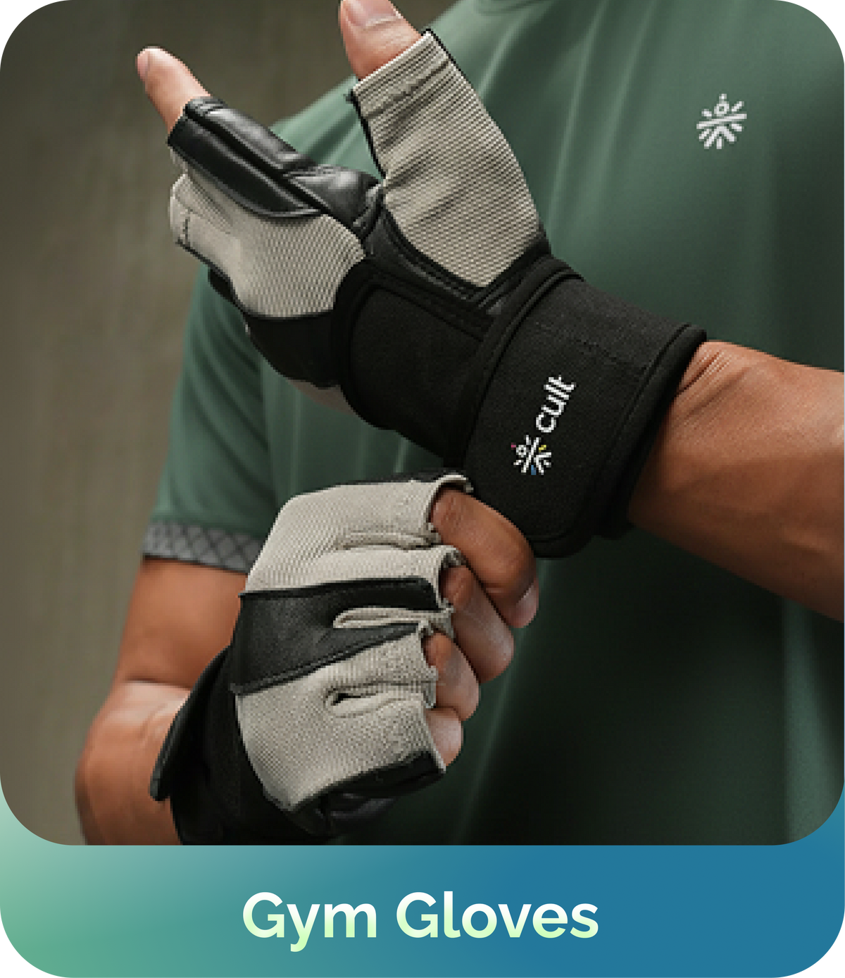Gym gloves card