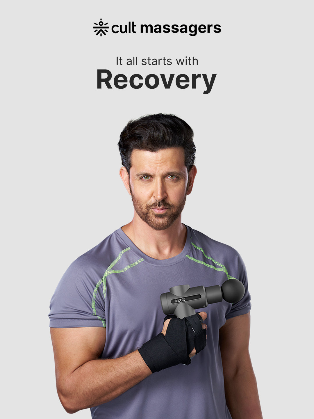 Cult Impact X, Full Body Gun Massager with Hot and Cold Therapy,  3 Hour long battery , 6 Interchangeable heads, 6 Speed levels, Silicone head.