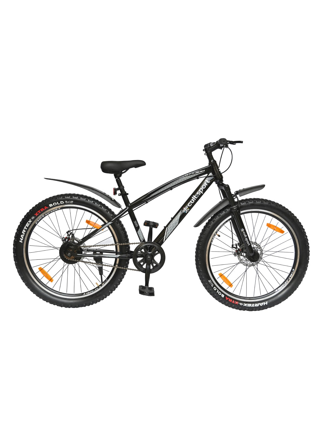 GTX30026TBLACK Steel Single Speed 26 inch Mountain Cycle, Front Suspension and Double Wall Alloy Rim,