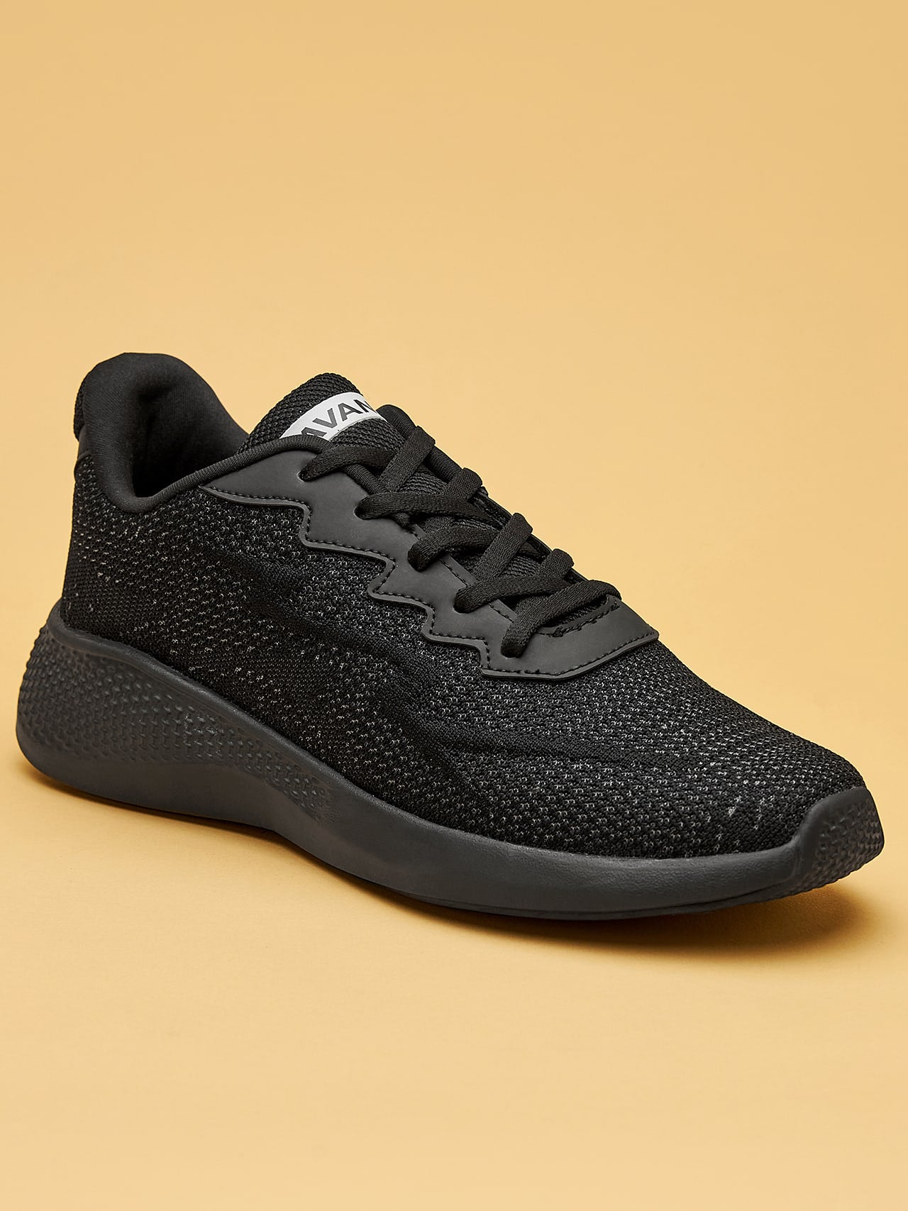 Avant Men's Classic Knitted Walking Shoes- Black