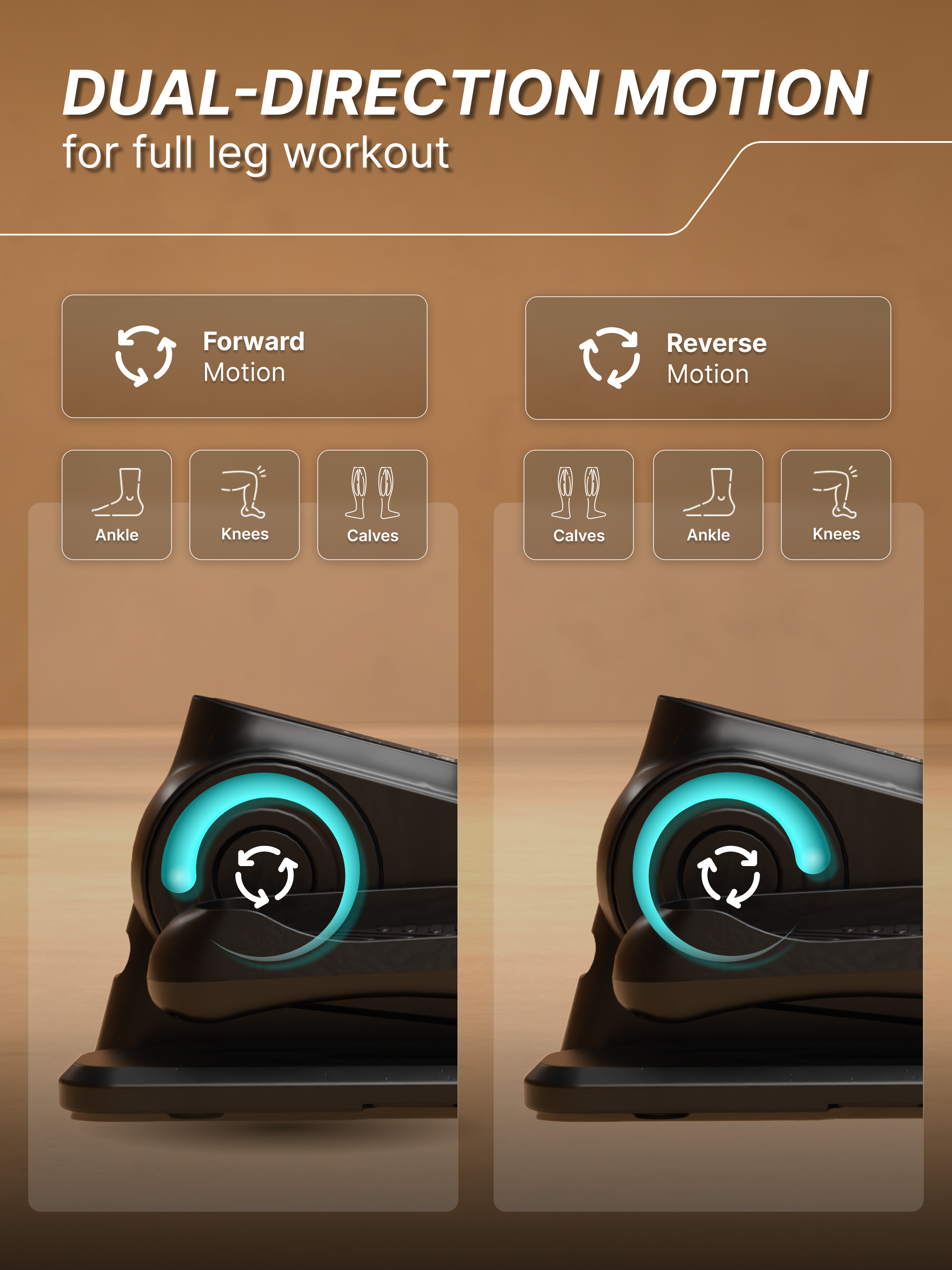 Cult Under Desk Mini Elliptical | Brushless Motor with Forward & Reverse Pedaling | 12 Adjustable Speeds & 3 workout Modes | Easy Home Workout | Suitable for Adult & Senior citizen | Joint Recovery & Improve strengthening (with 6 months extended warranty)