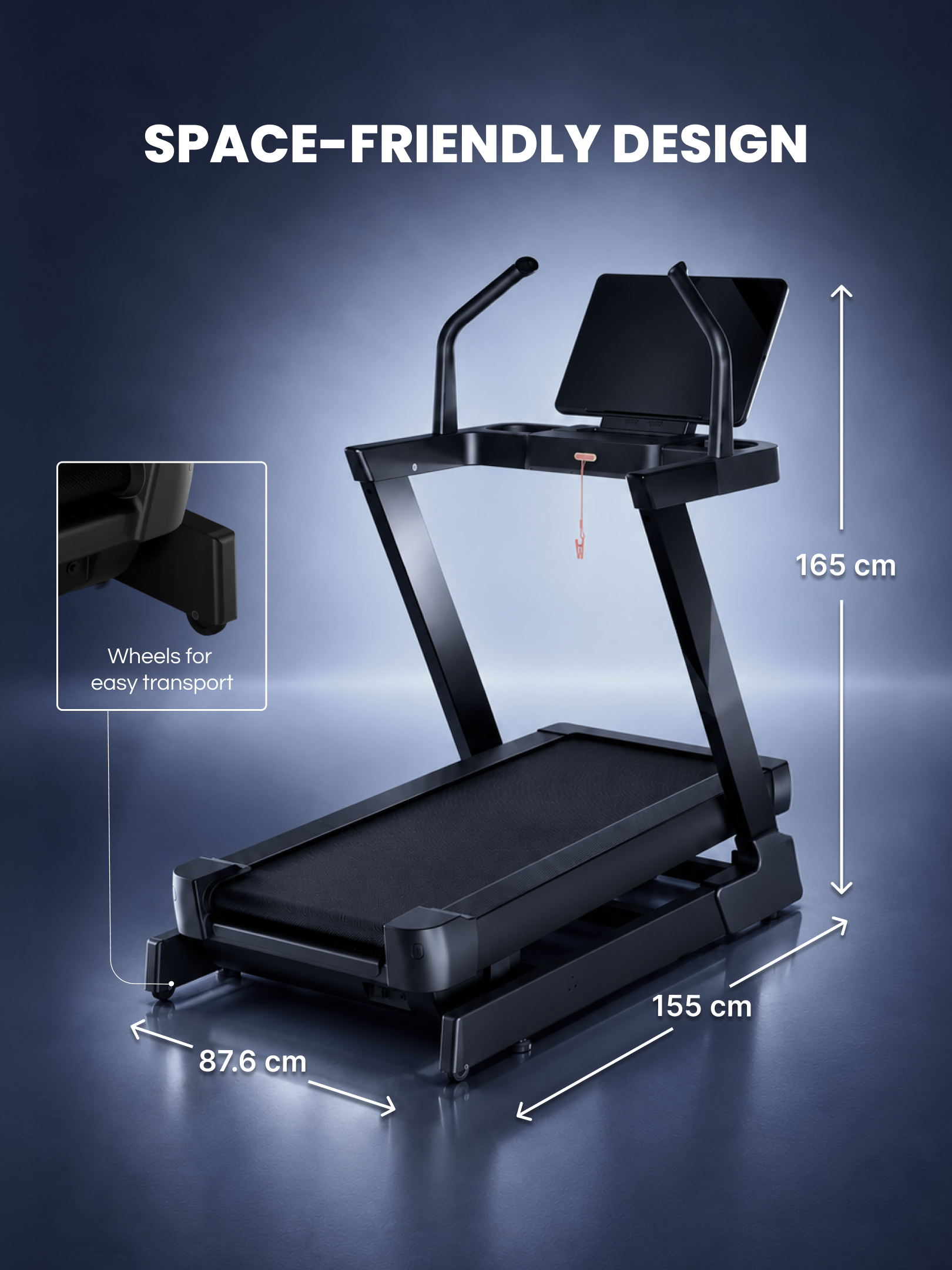 Cult Optima 8 HP DC Motorized Treadmill | 48 Levels Incline & 6 Level Decline| Max Speed - 22 km/hr | Max Weight - 150kgs | Shock Absorption for Knee Protection | LED Touchscreen | Wireless Charging | Black