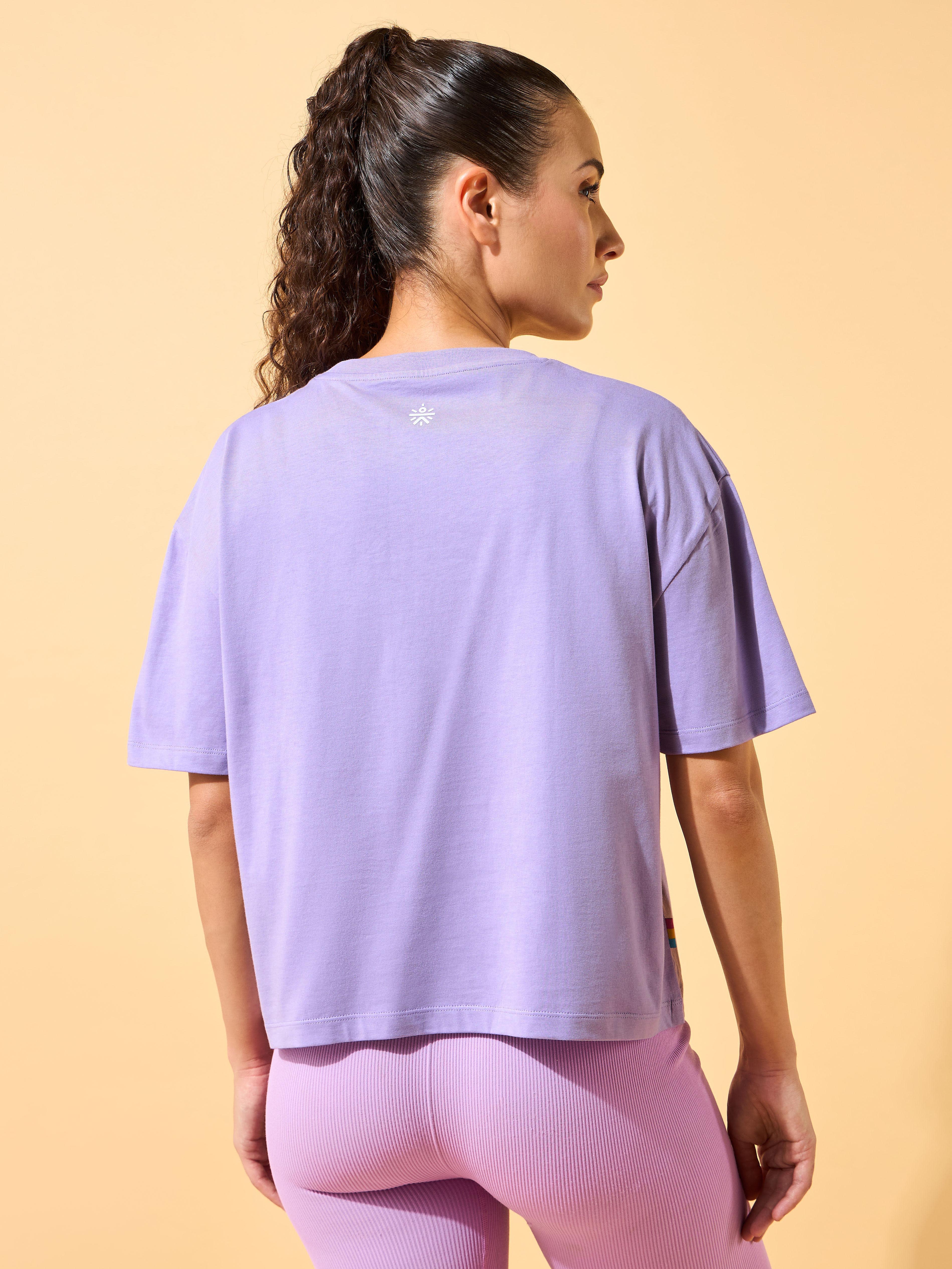 Yoga Caricature Print Cropped T-shirt