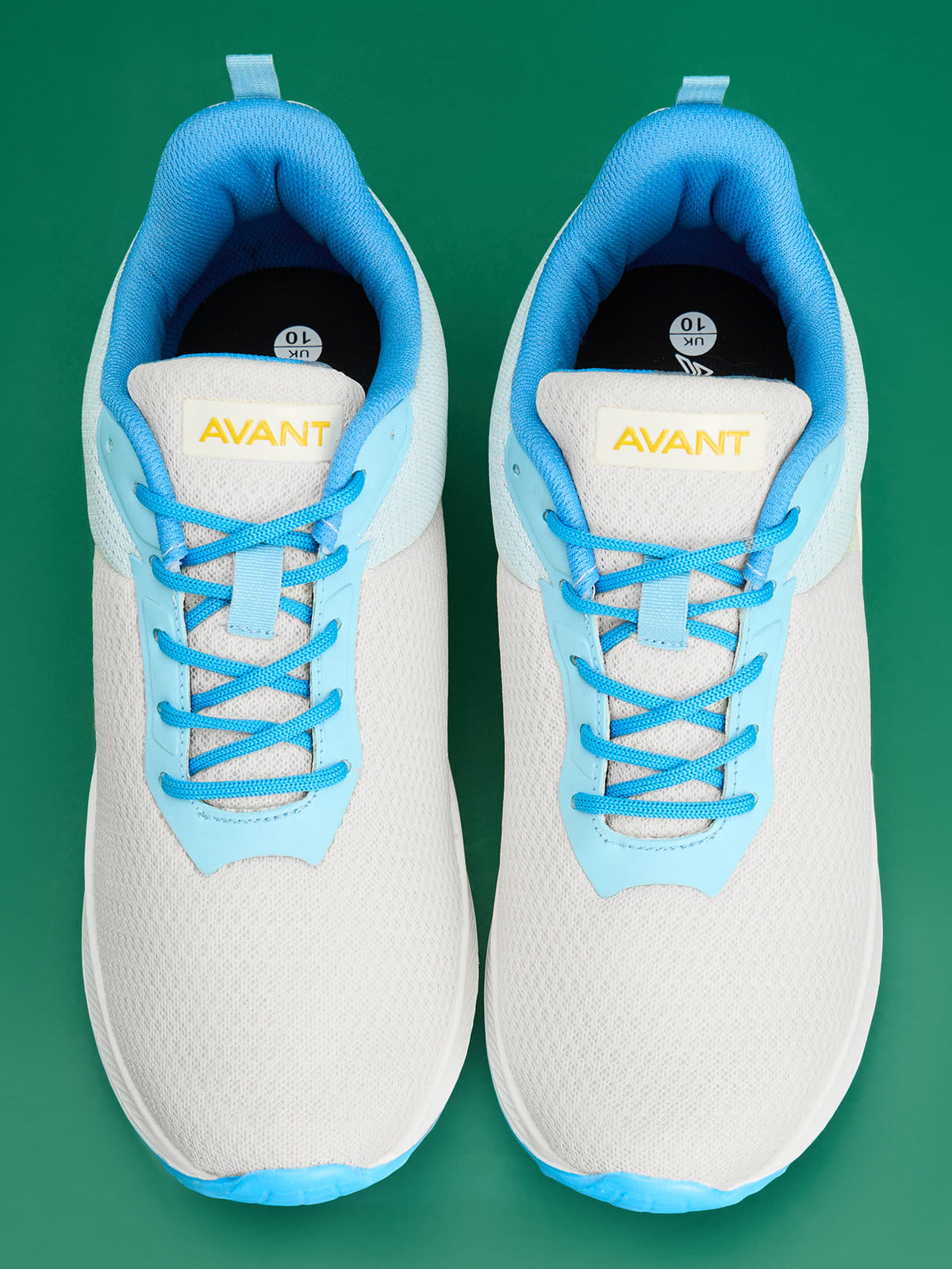 Avant Men's Racer Walking Shoes - Off White / Ice Blue