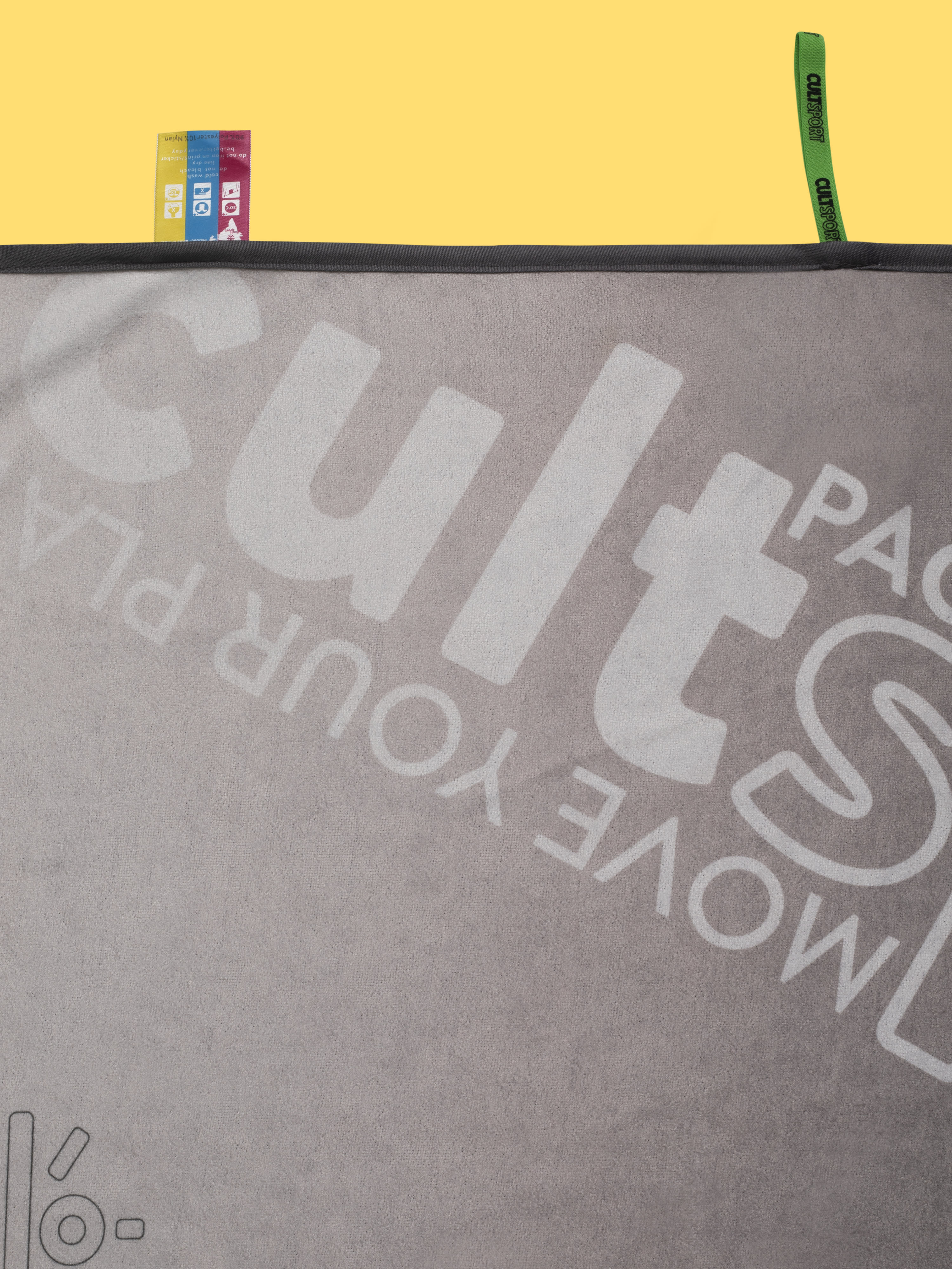 Packed With Guts Grey Gym Towel