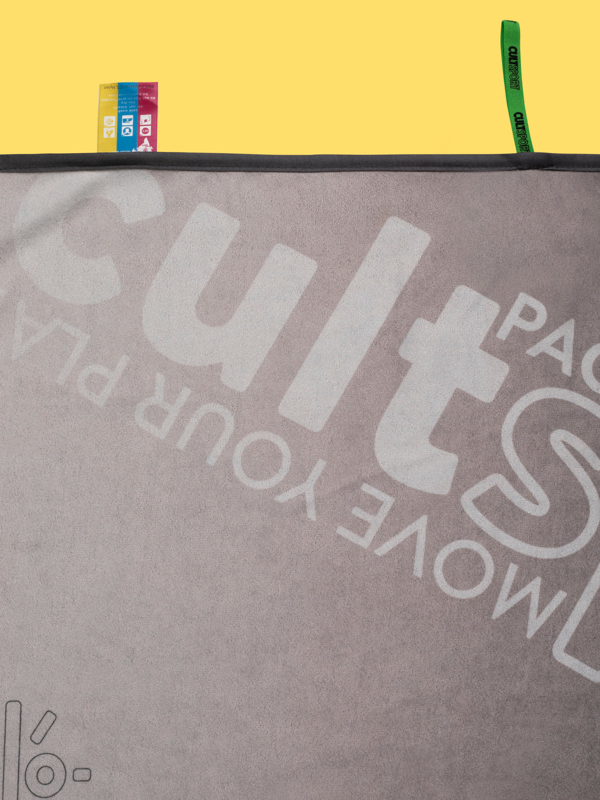 Packed With Guts Grey Gym Towel