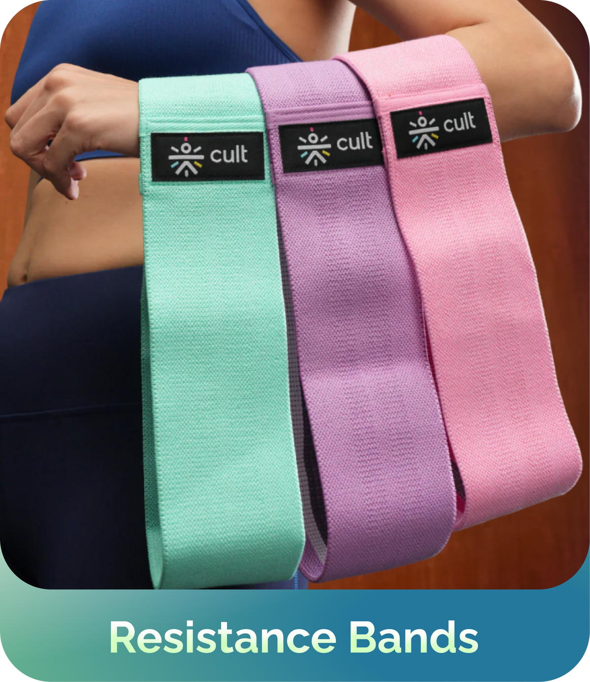 Resistance bands card