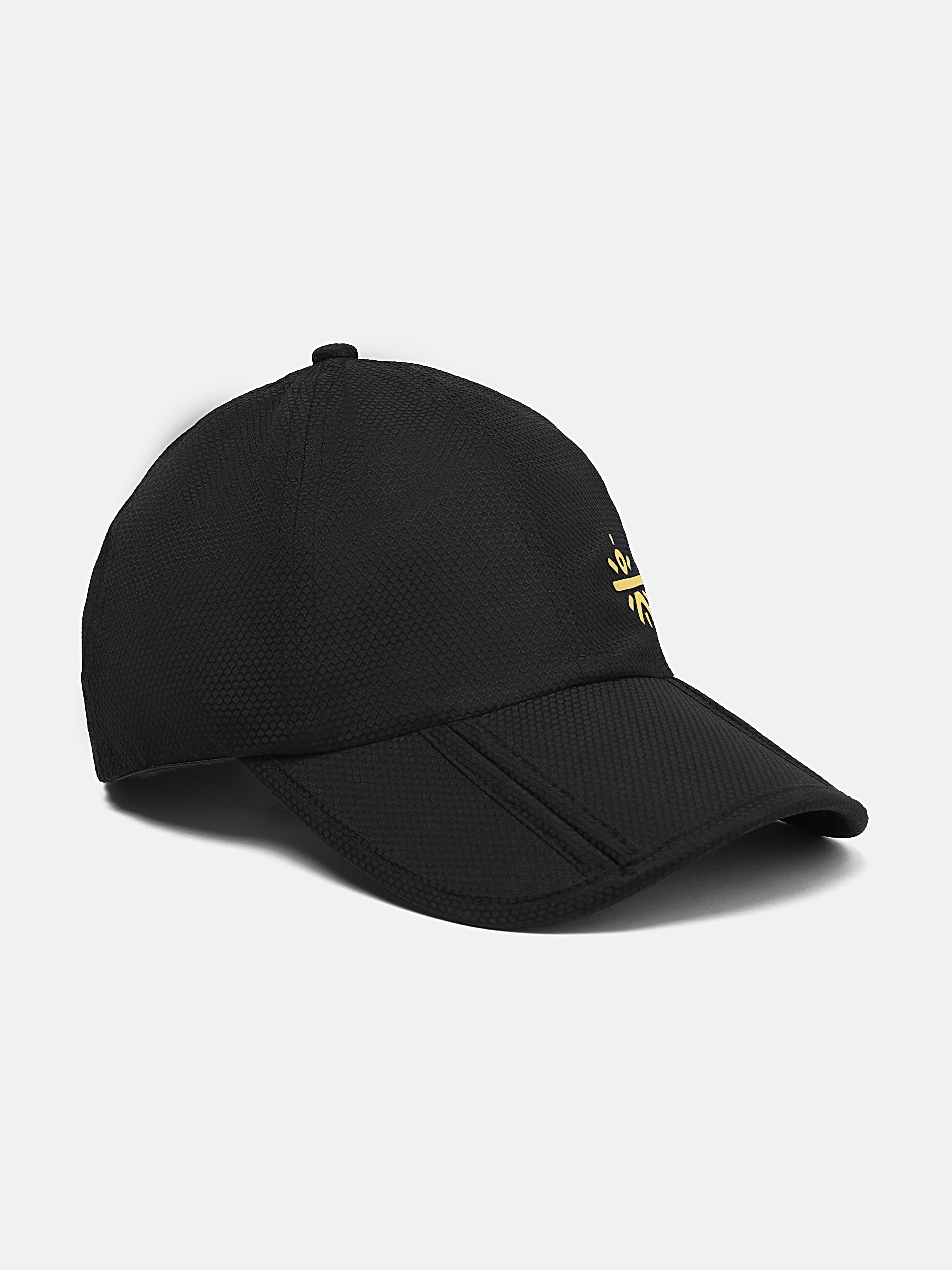 cult Compact Foldable Cap For Men & Women UV Protection Lightweight & Breathable Fabric Adjustable Closure Travel-Friendly Design Outdoor Sports, Adventure & Casual Use Durable & Comfortable Black