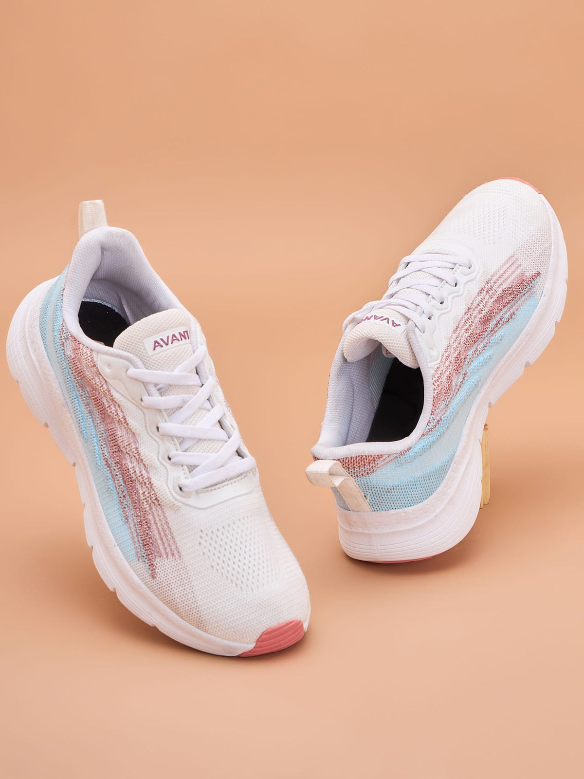 Womens - Shoes - White-Blue - UK 8