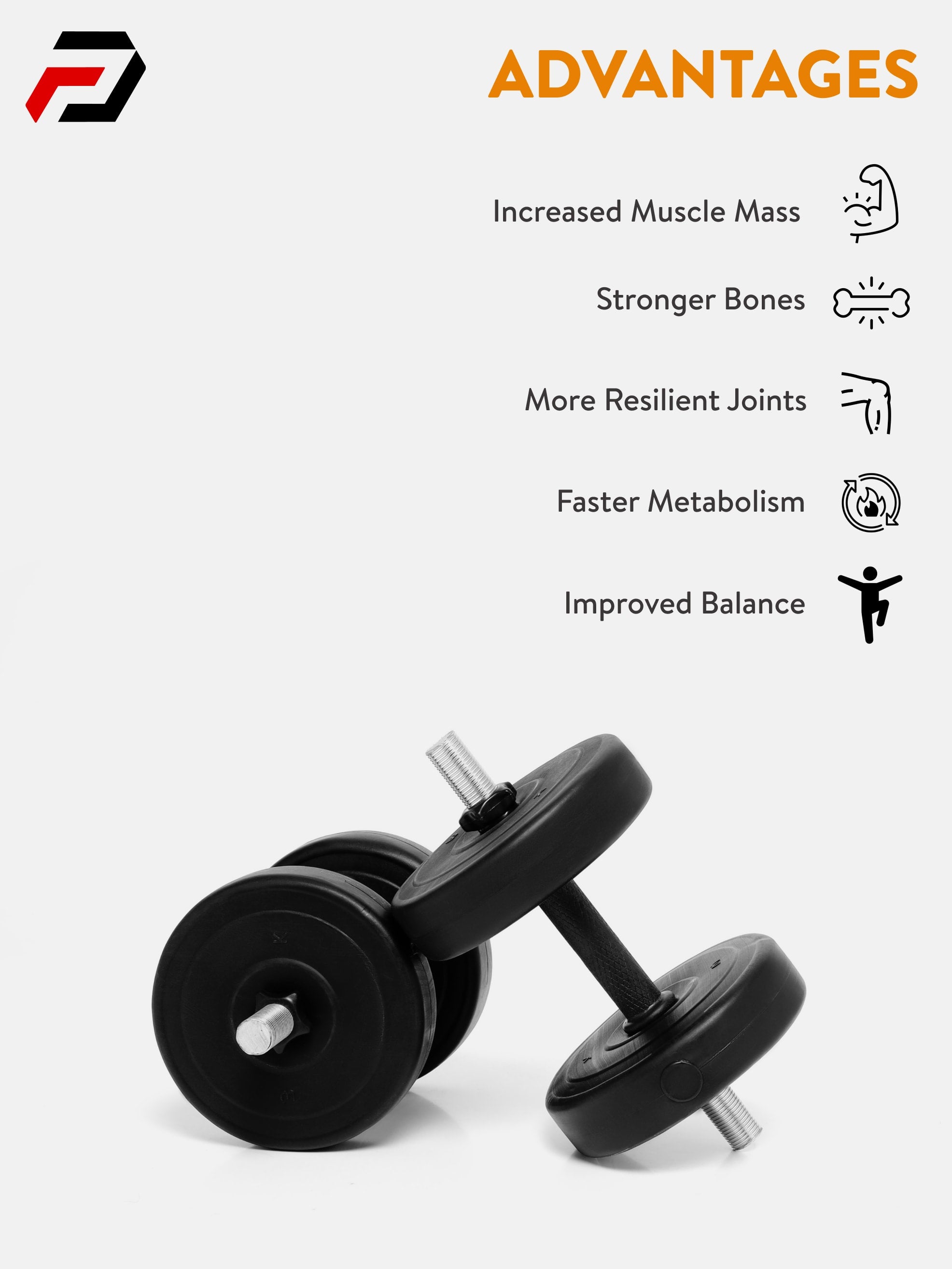 50 kg PVC Curl, Straight Rod Home Gym Combo