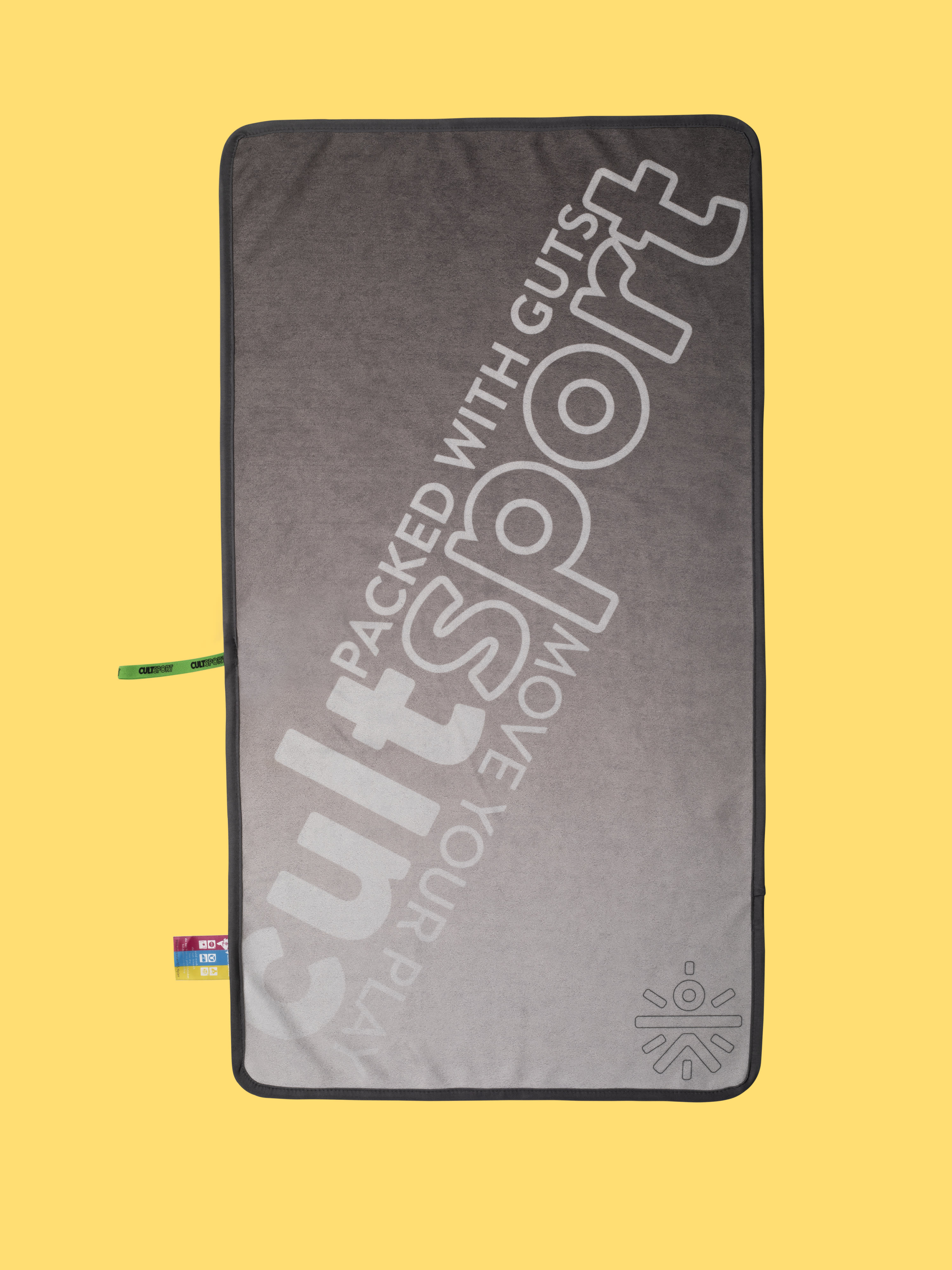 Packed With Guts Grey Gym Towel