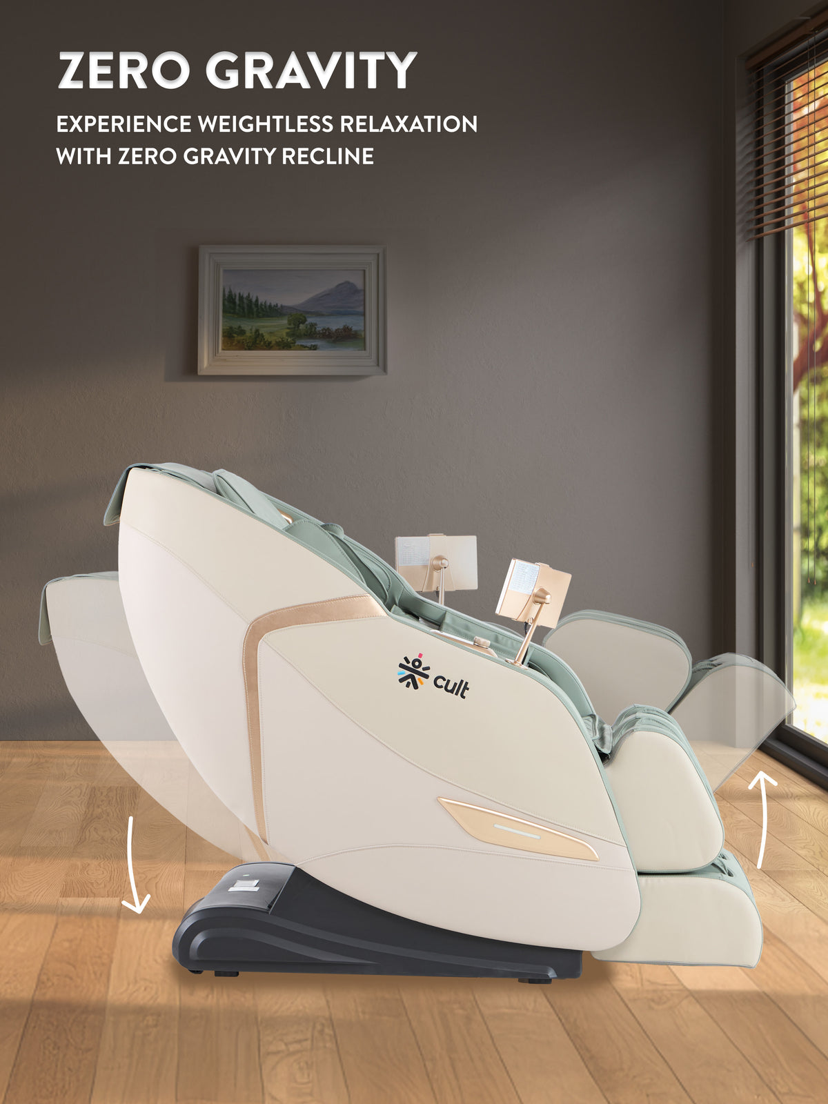 Cult Zen Massage Chair with Zero Gravity, SL Track 2D Massage Technique and Bluetooth AI voice Function For Full Body Massage At Home