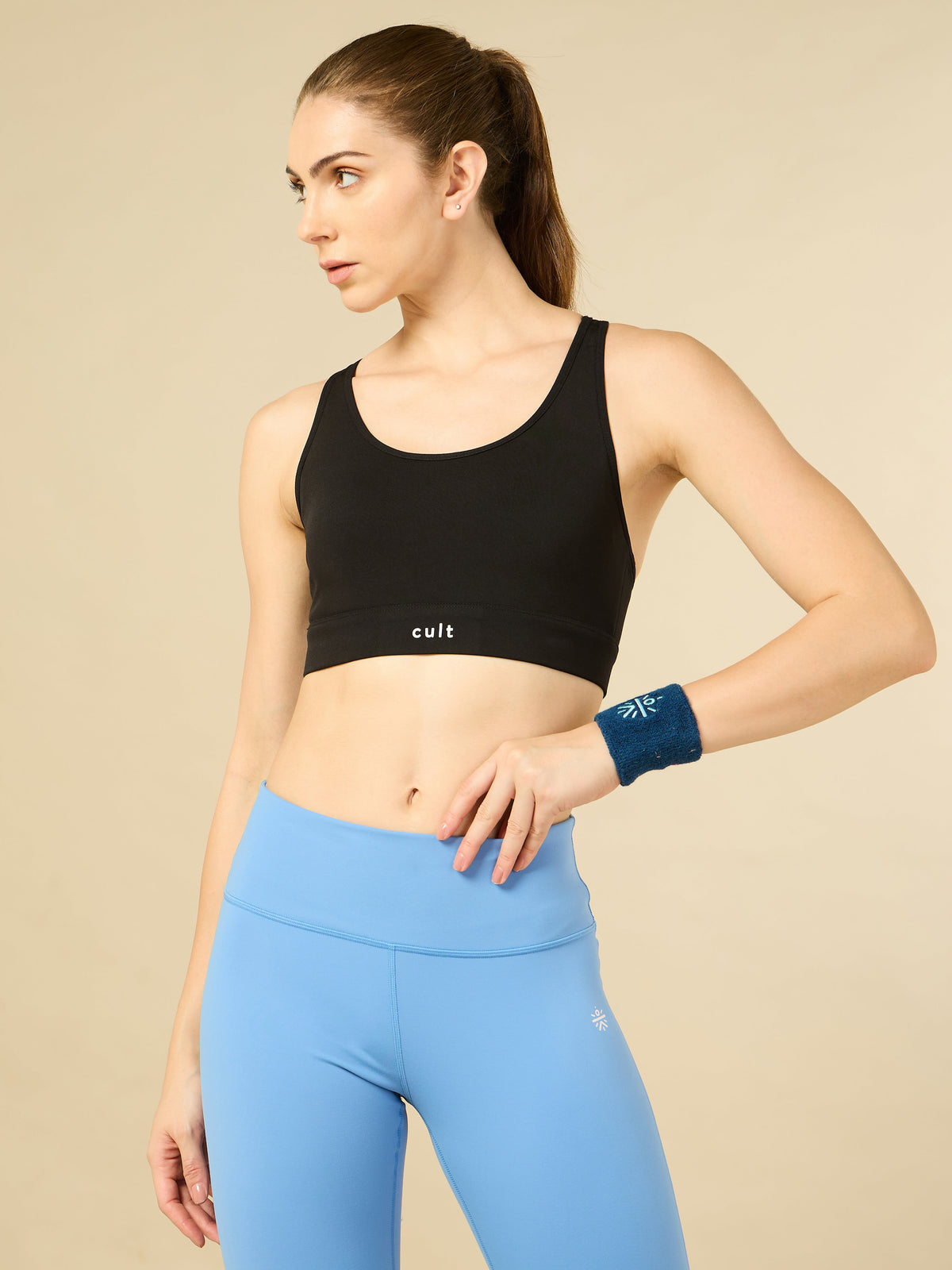 Cult Black Racer back Hook Bra