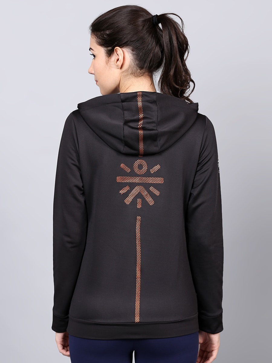 Women Black Challenge Hoodie