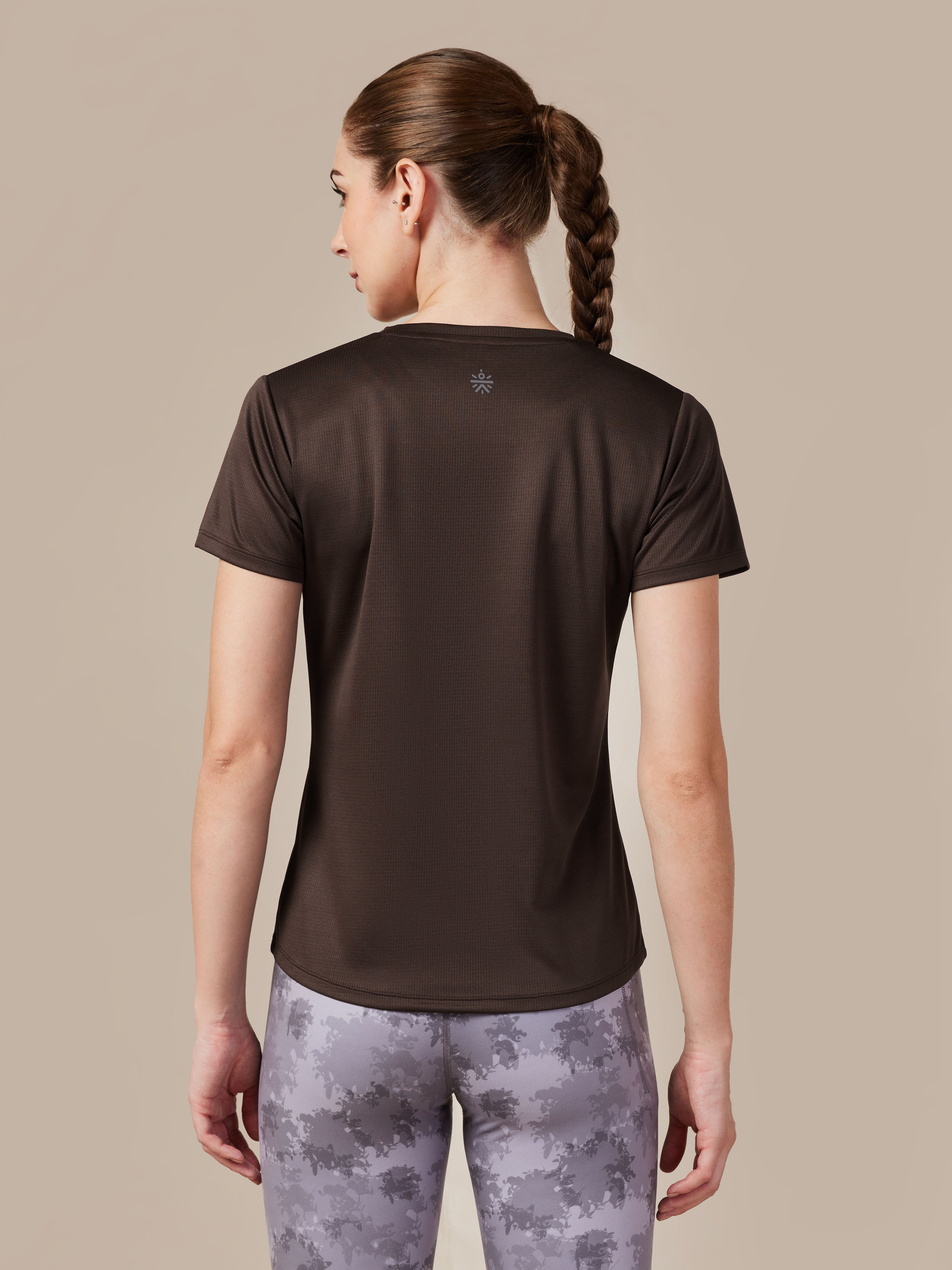 Women's Brown Performance T-shirt