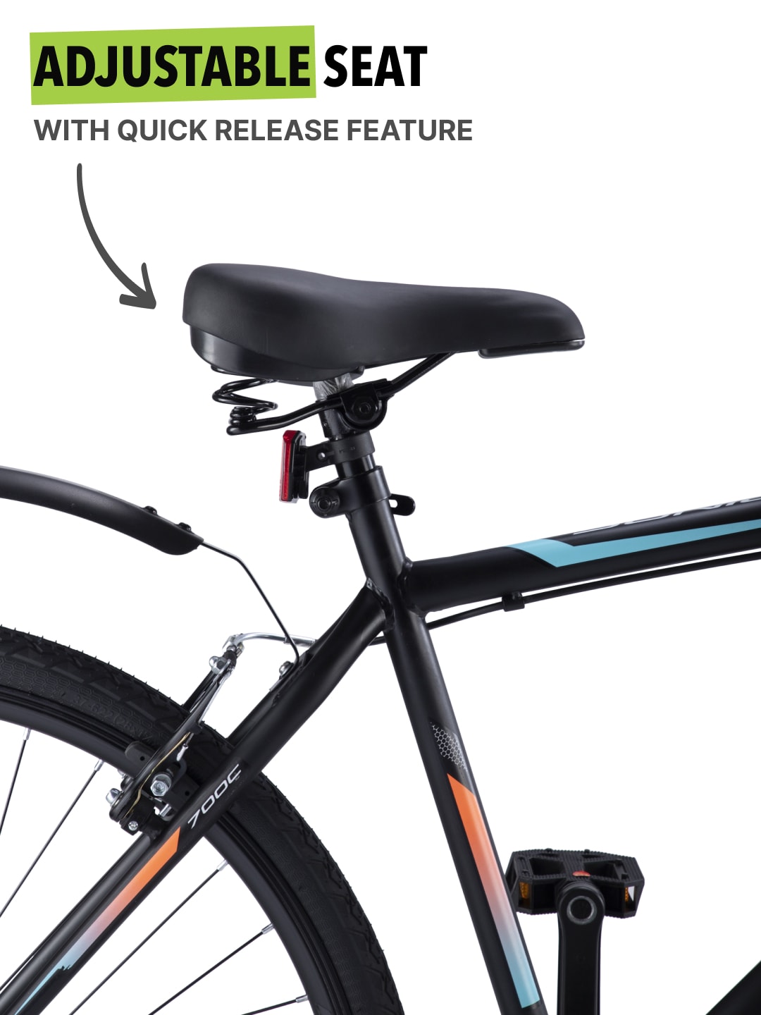 Sonic700CBlack Steel Single Speed 700C City Bike