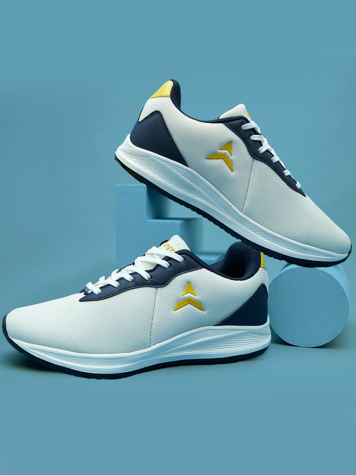 Mens - Shoes - White-Navy - UK 8