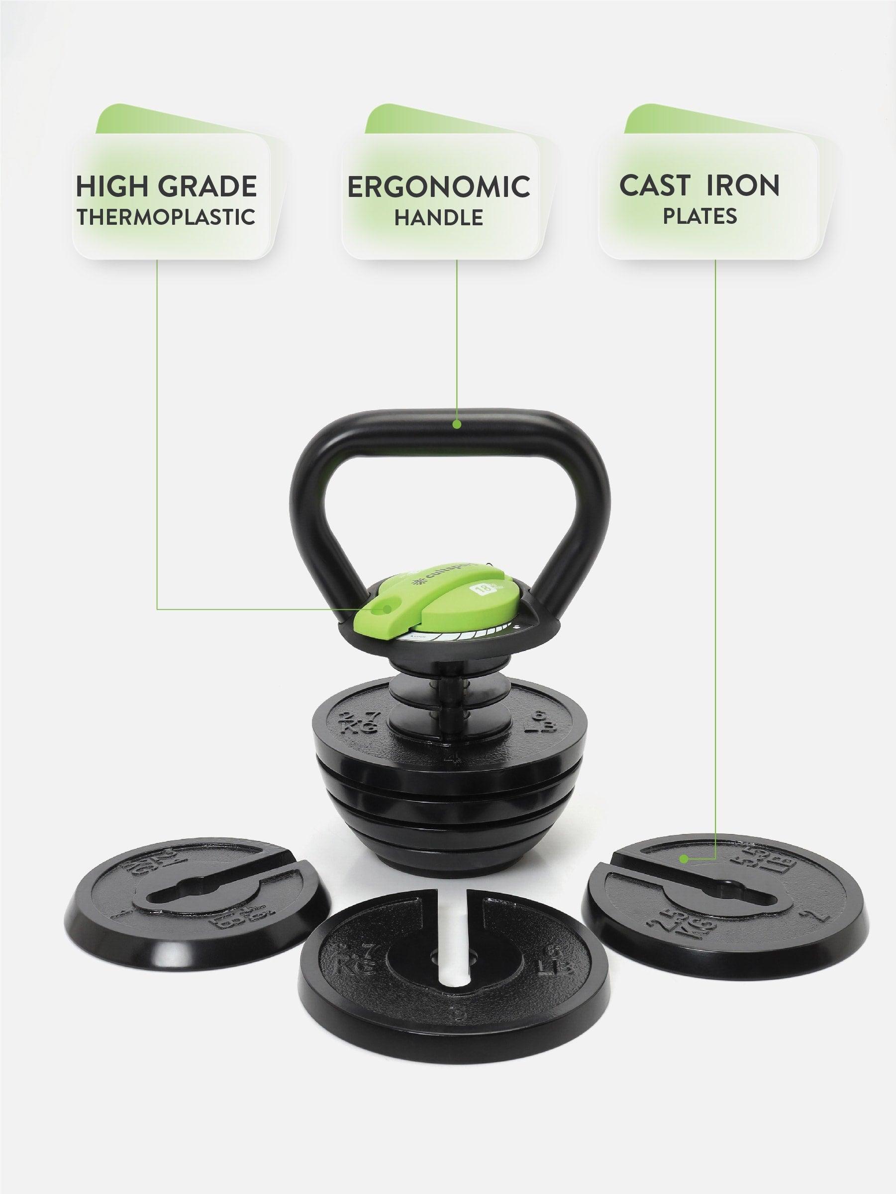 Kettlebell x1 (adjustable) (6 Months extended Warranty only on Cultsport.com)