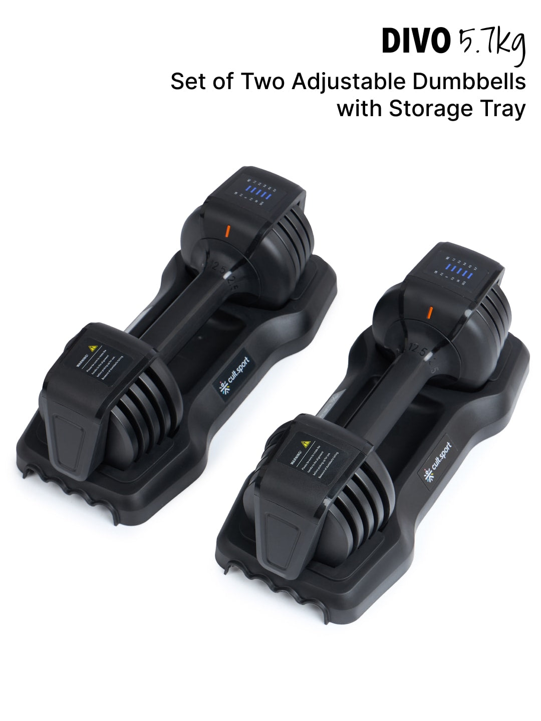 Divo 5.7kg (Pack of 2) Adjustable Dumbbell for Men & Women for Fitness and Home Workout, Adjustable Dumbbell (6 months extended warranty only on Cultstore.com)