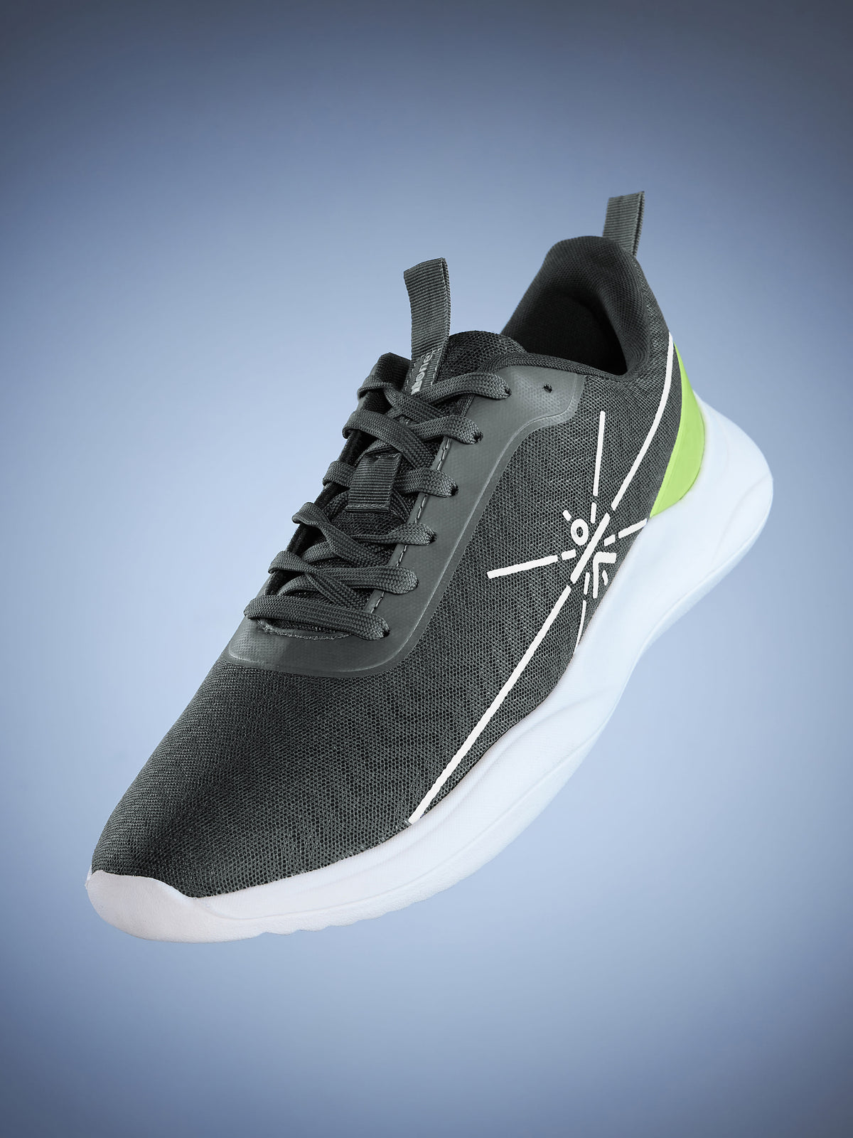 cult Racer Men Running Shoes - Dark Grey/Green