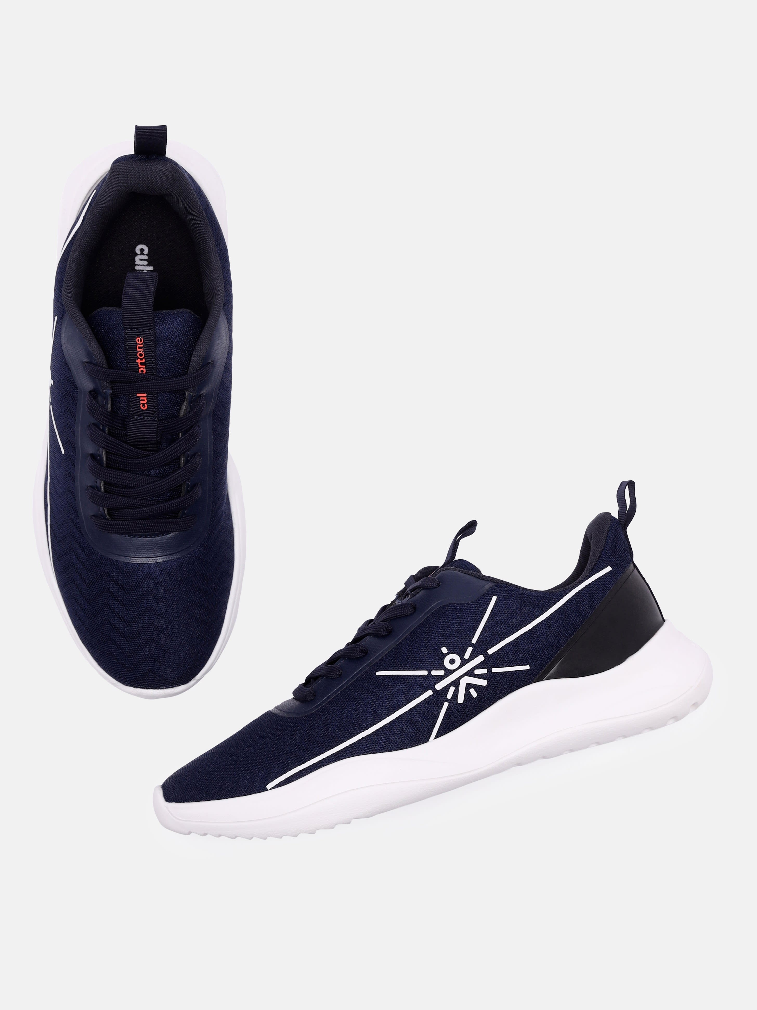 cult Racer Men Running Shoes - Navy Blue/Black