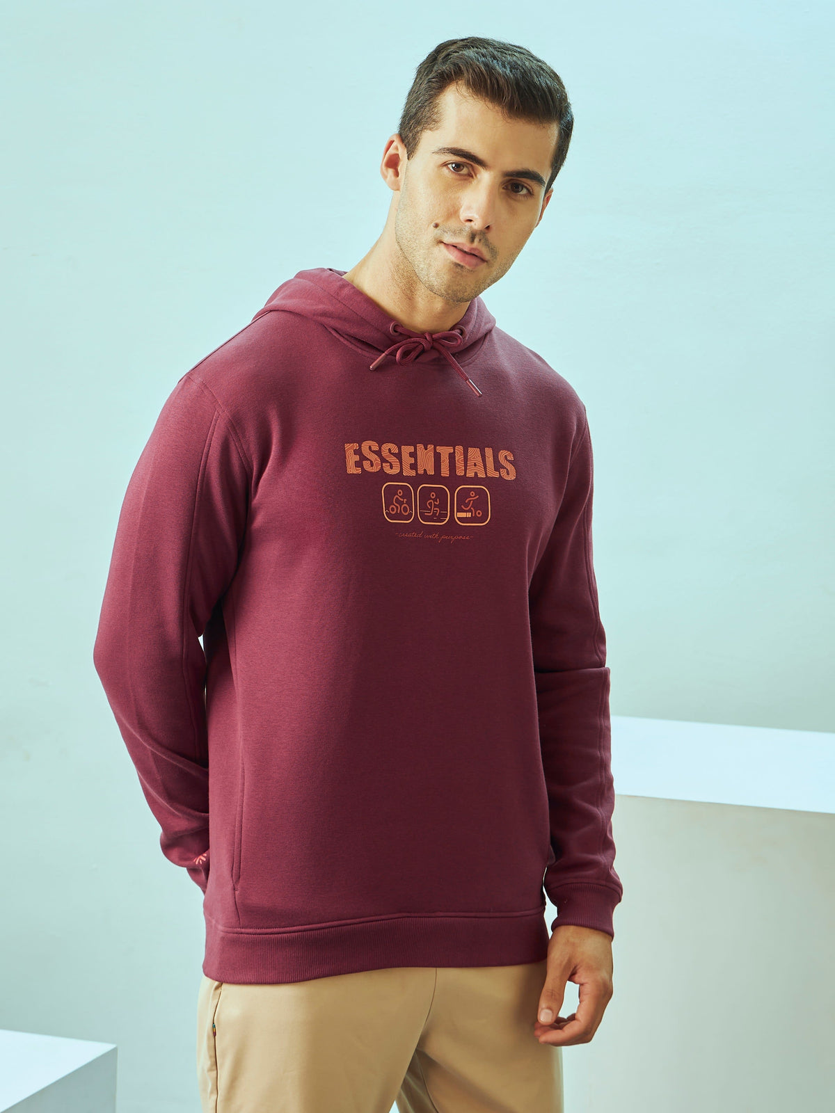 Hooded Sweatshirt with Slit Pockets