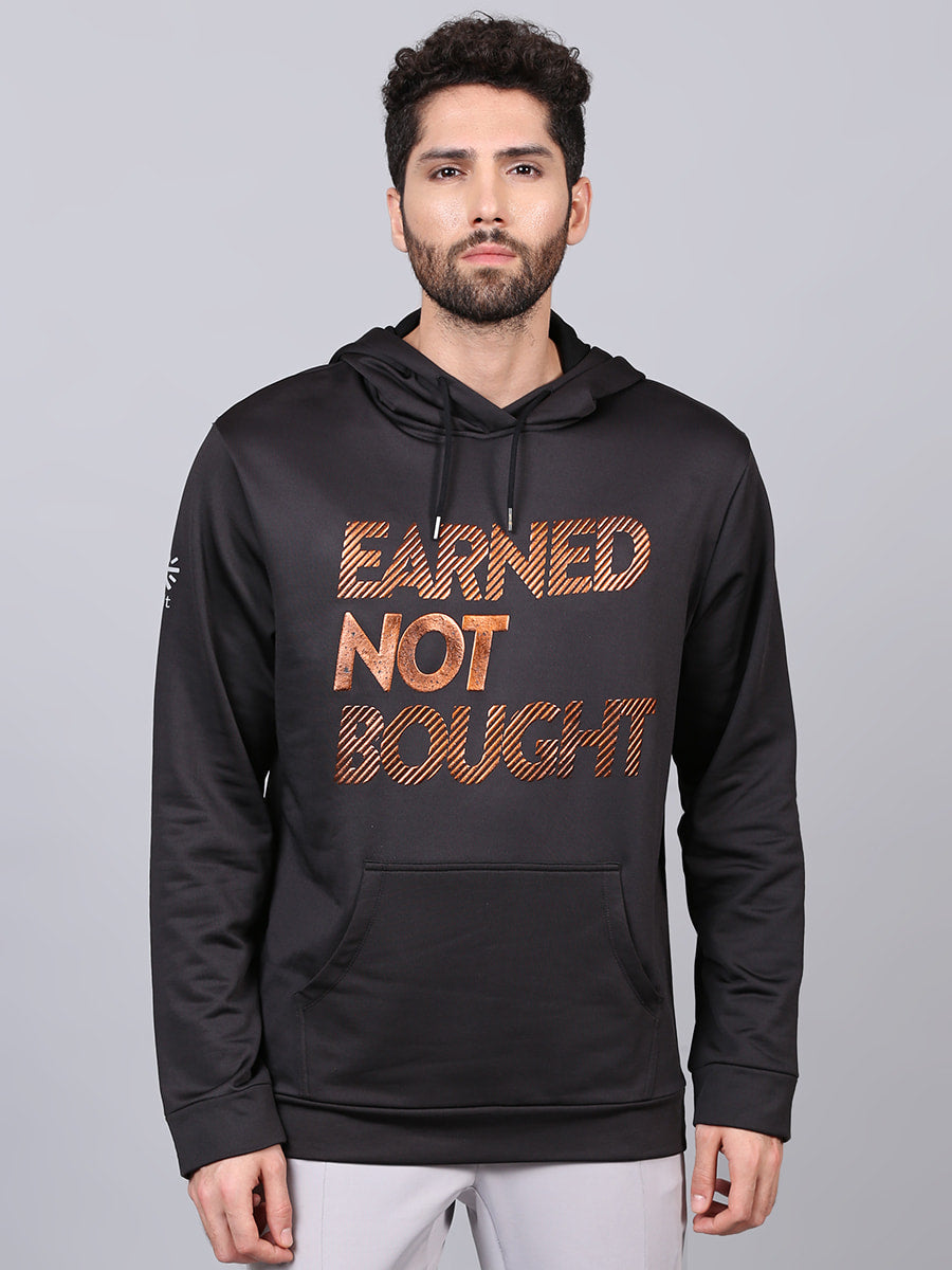 Men Black Challenge Hoodie