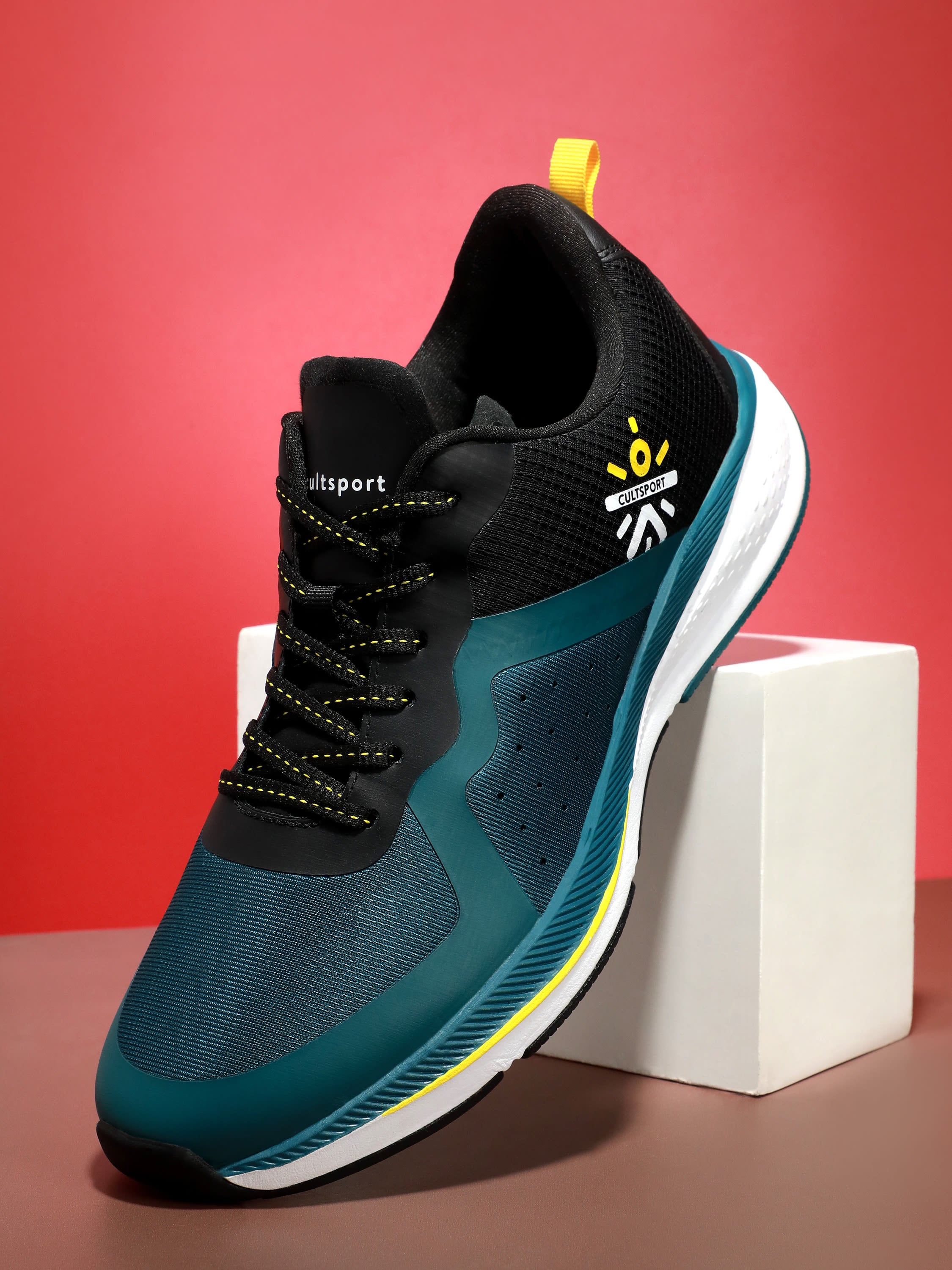 cult Speedster Men Running Shoes - Black/ Dark Teal