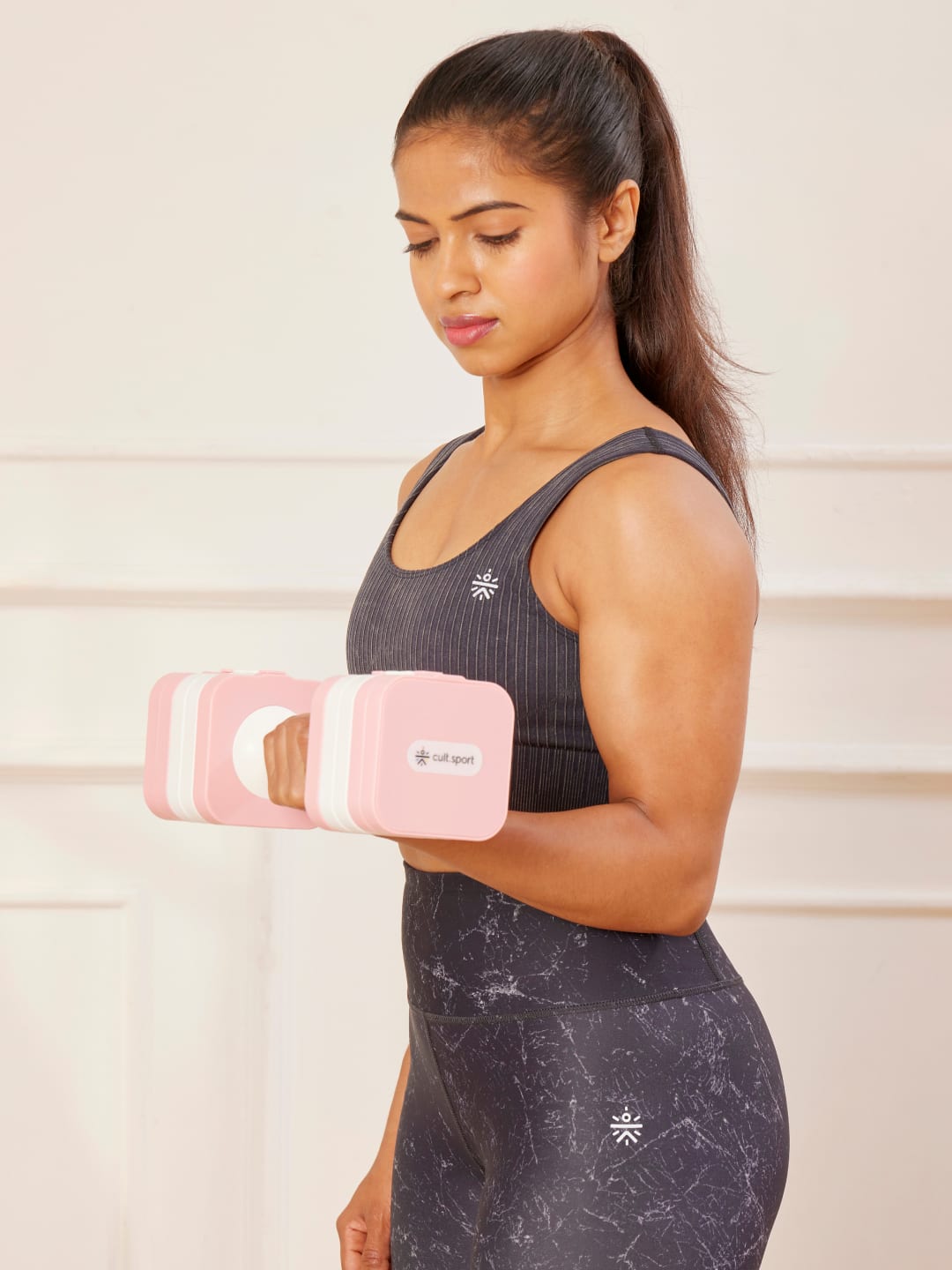 Cultsport Derby, Pack of 2 Adjustable Dumbbell for Strength Workout at Home (Pink), 6 Months Warranty