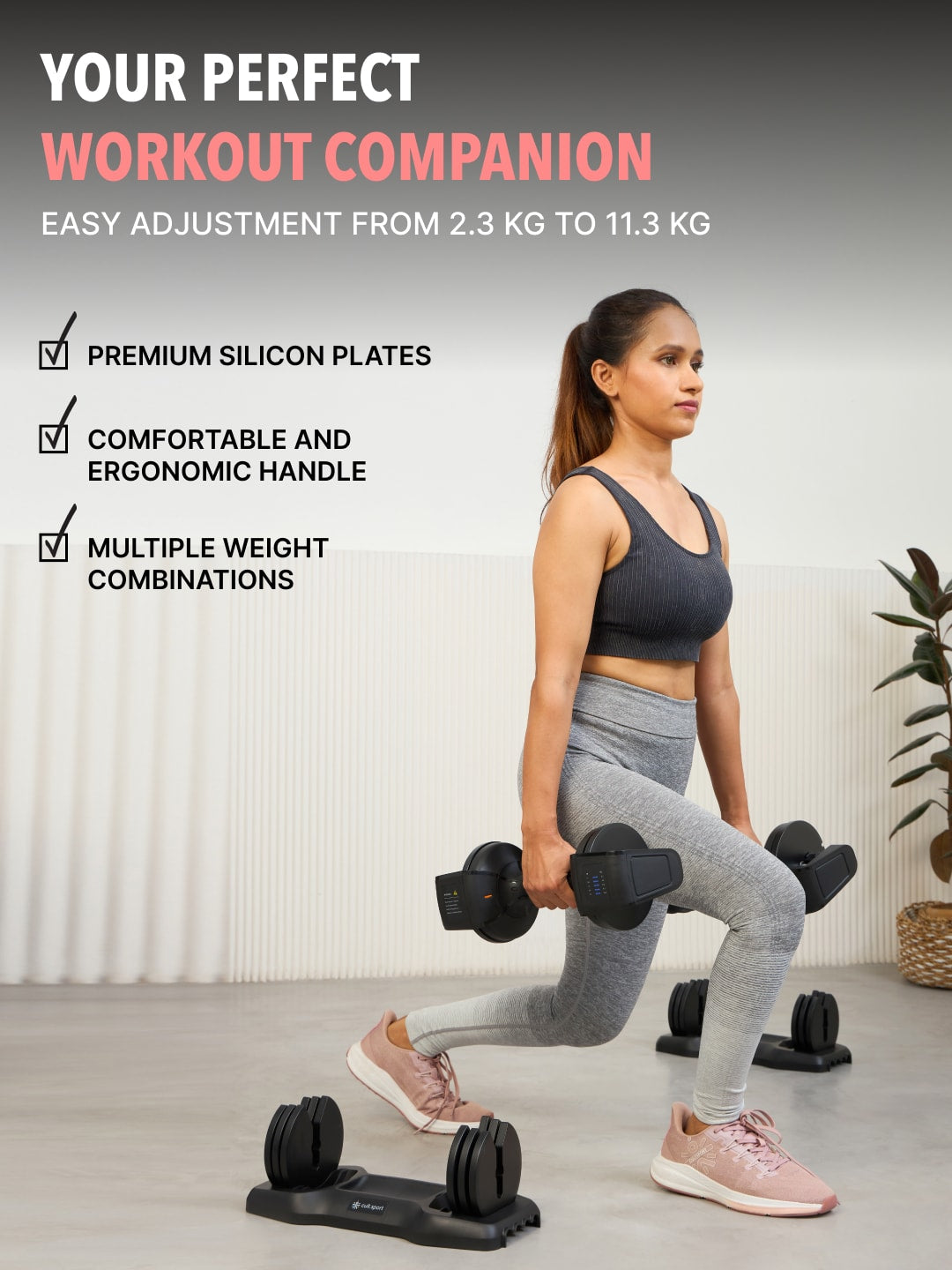 Divo 11.3kg (Pack of 2) Adjustable Dumbbell for Men & Women for Fitness and Home Workout, Adjustable Dumbbell (6 months extended warranty only on Cultstore.com)