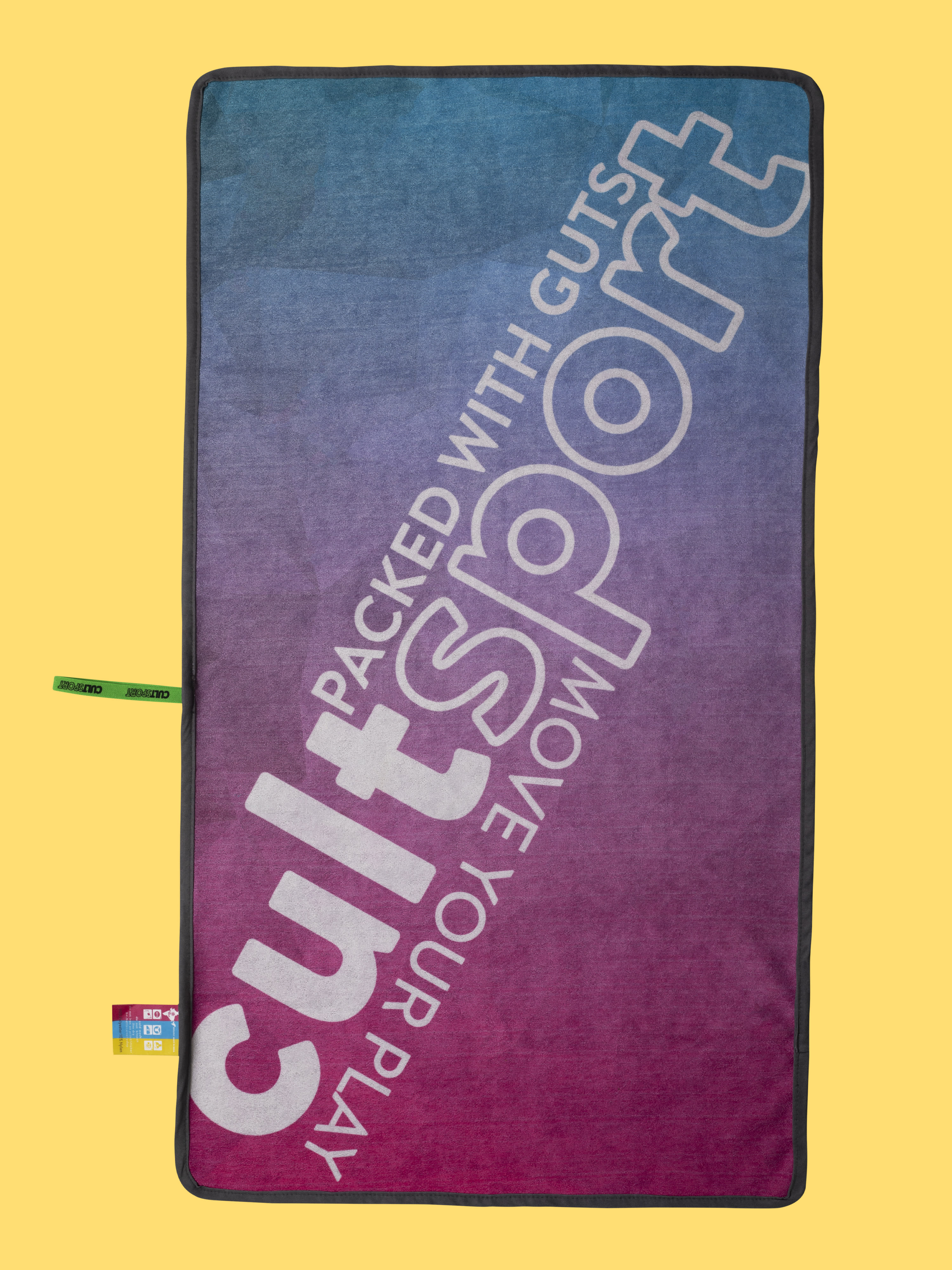 Packed With Guts Pink-blue Gym Towel