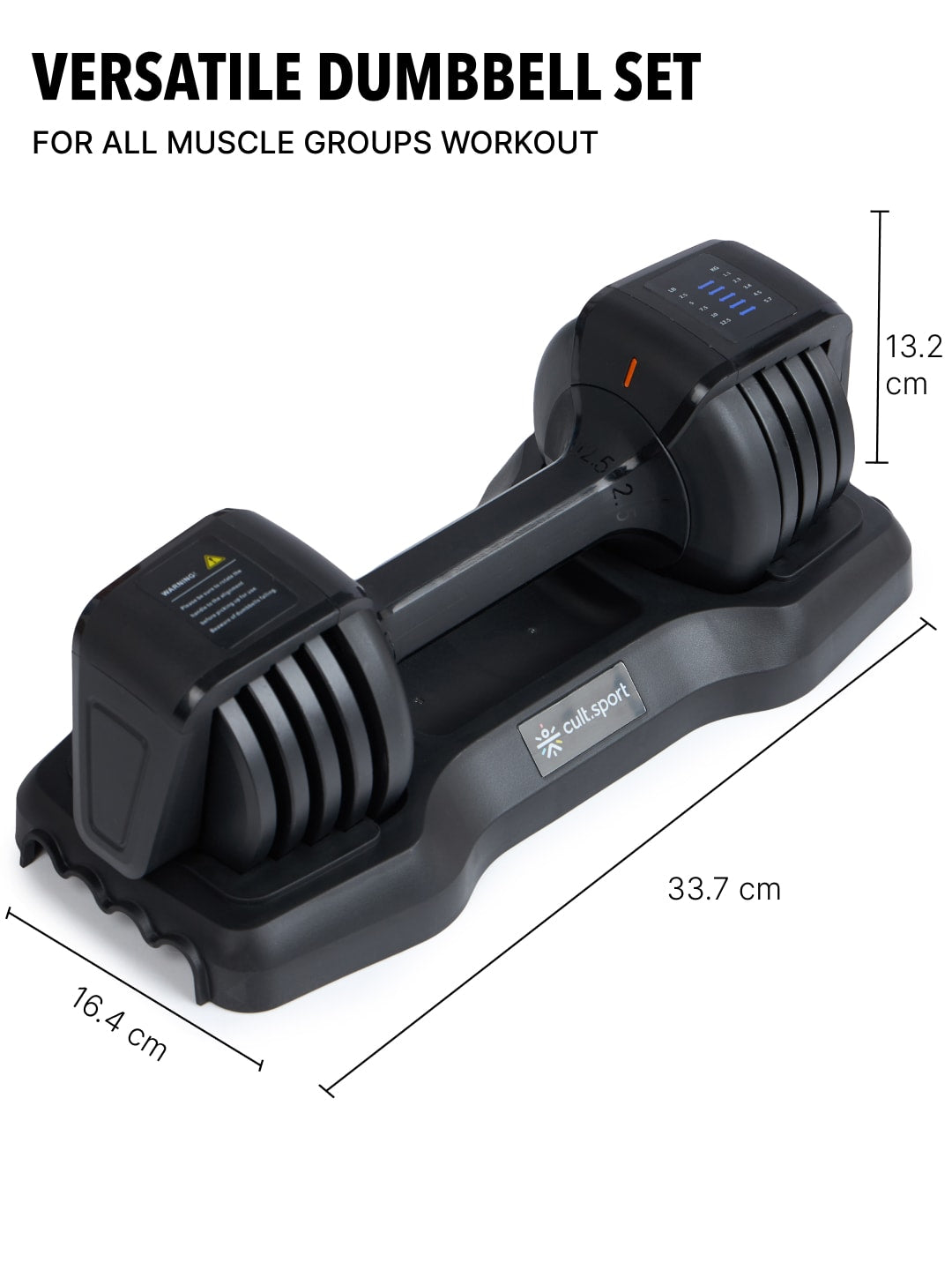 Divo 5.7kg (Pack of 2) Adjustable Dumbbell for Men & Women for Fitness and Home Workout, Adjustable Dumbbell (6 months extended warranty only on Cultstore.com)