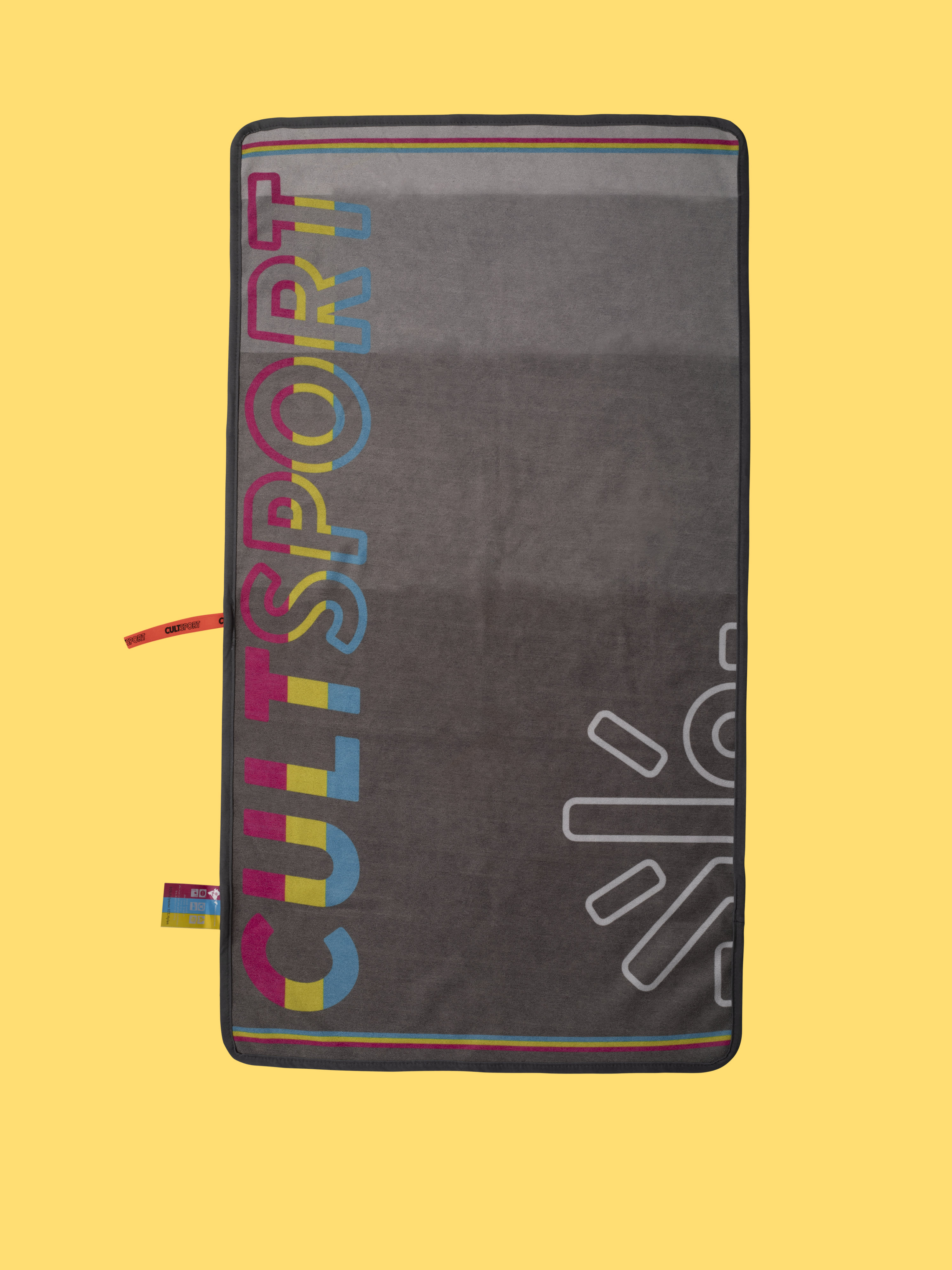 Monochrome Grey Microfibre Gym Towel