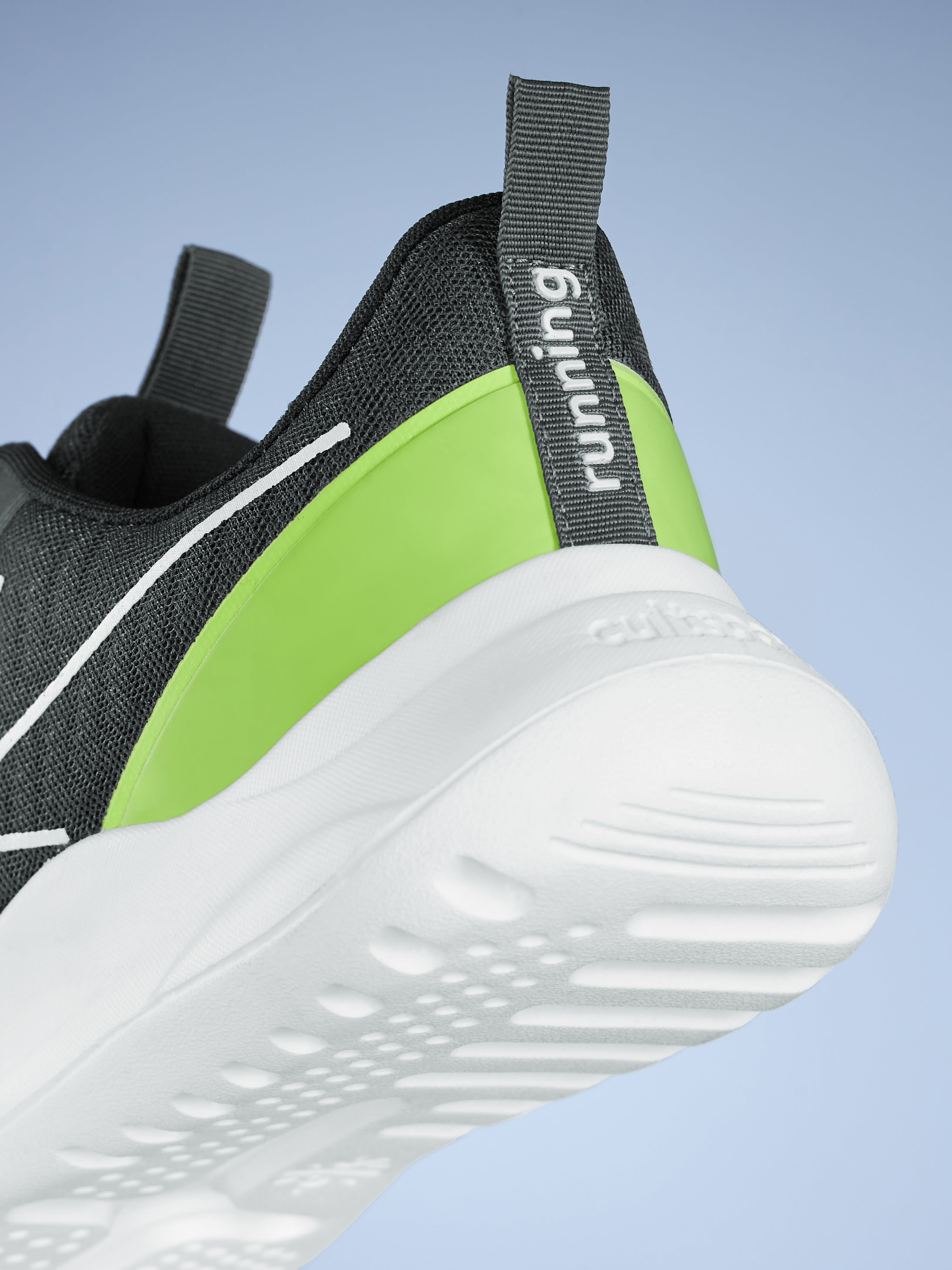 cult Racer Men Running Shoes - Dark Grey/Green