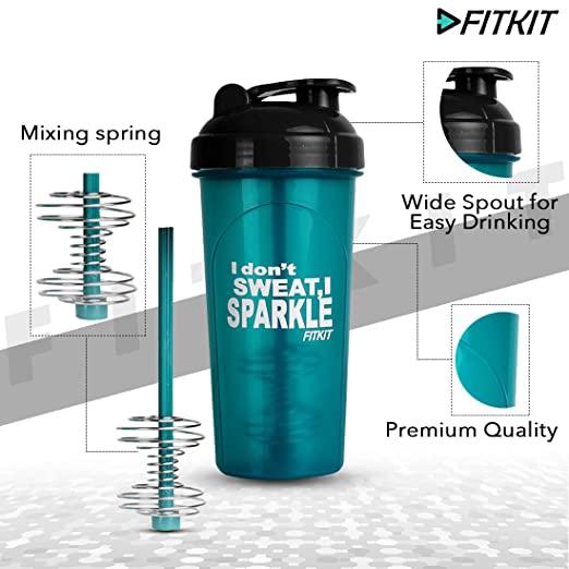 Fitkit FKSB14 Classic 700 ml Shaker (Pack of 1, Green)