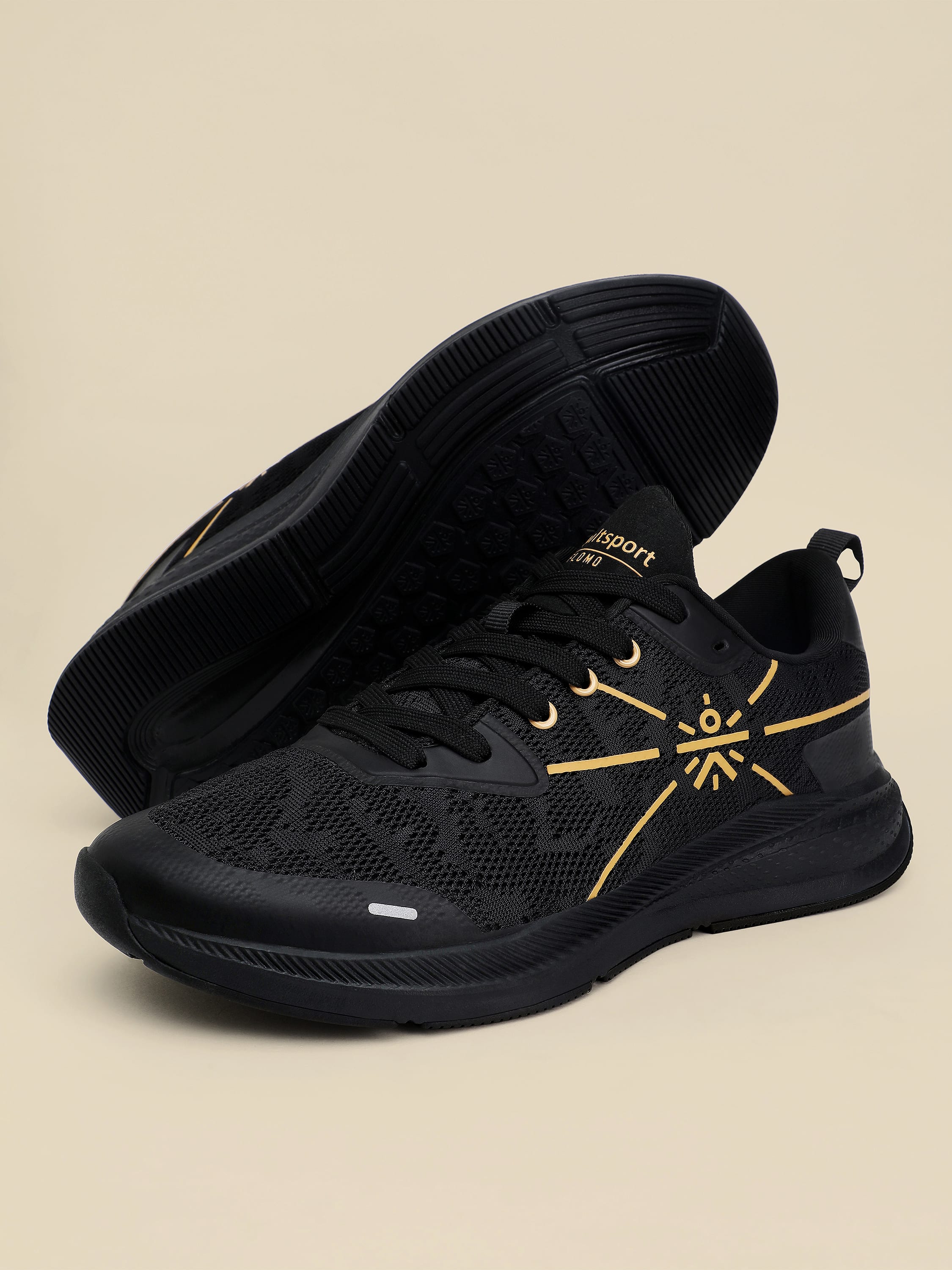 cult Flomo Men Running Shoes - Black/Gold