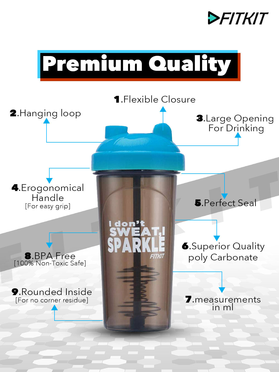 Classic Shaker Bottle 700ml Blue/Black