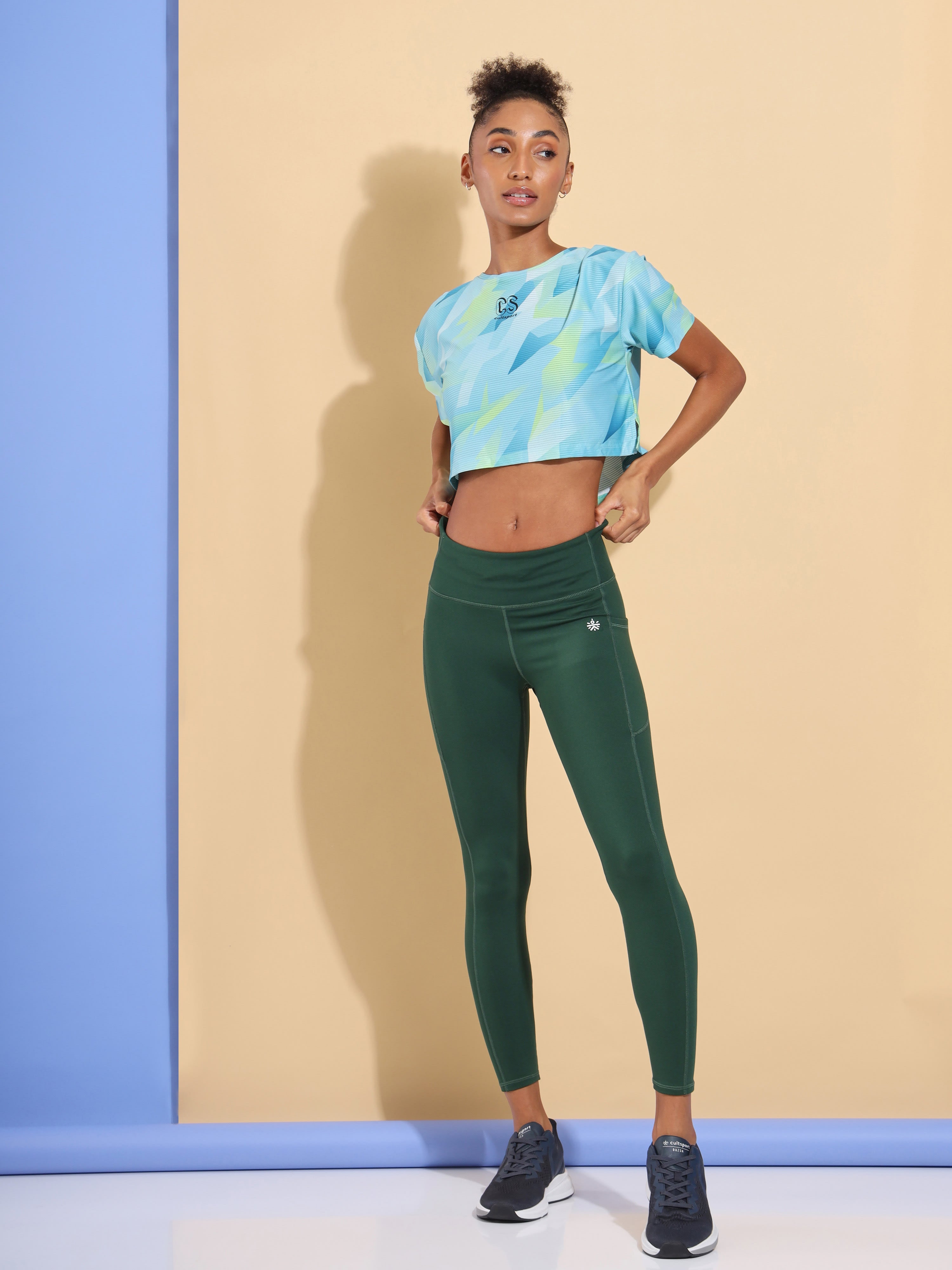 AbsoluteFit Essential Green Tights With Pockets