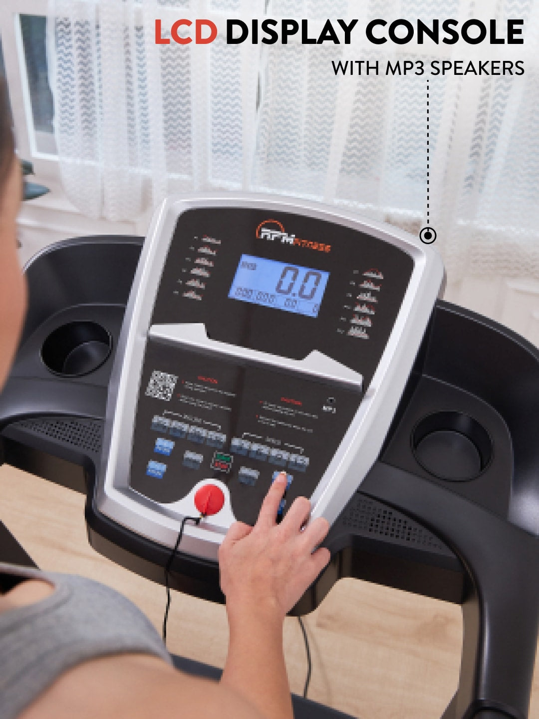 RPM4000 4.5 HP Peak Treadmill | 15-level Auto-Incline | Max Weight-110kg | Max Speed-16kmph (with 6 Months extended warranty)