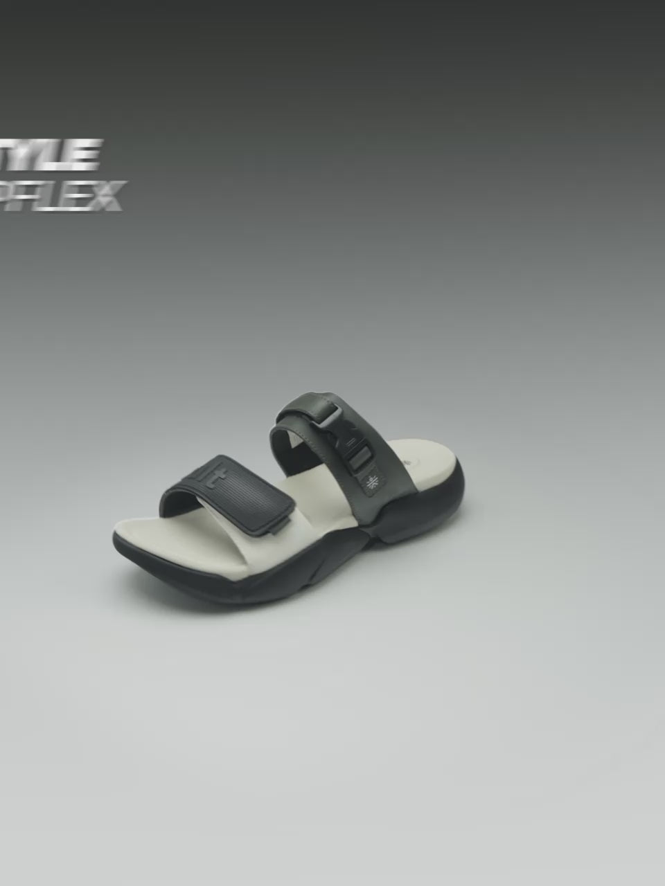 cult Men's GripFlex Sliders - Beige/Olive