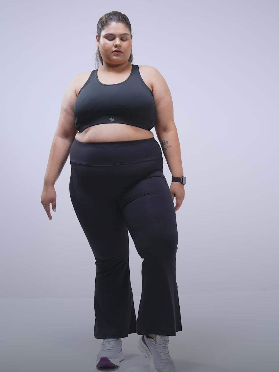 Women's Wine All format Training Plus Size Flared Pants
