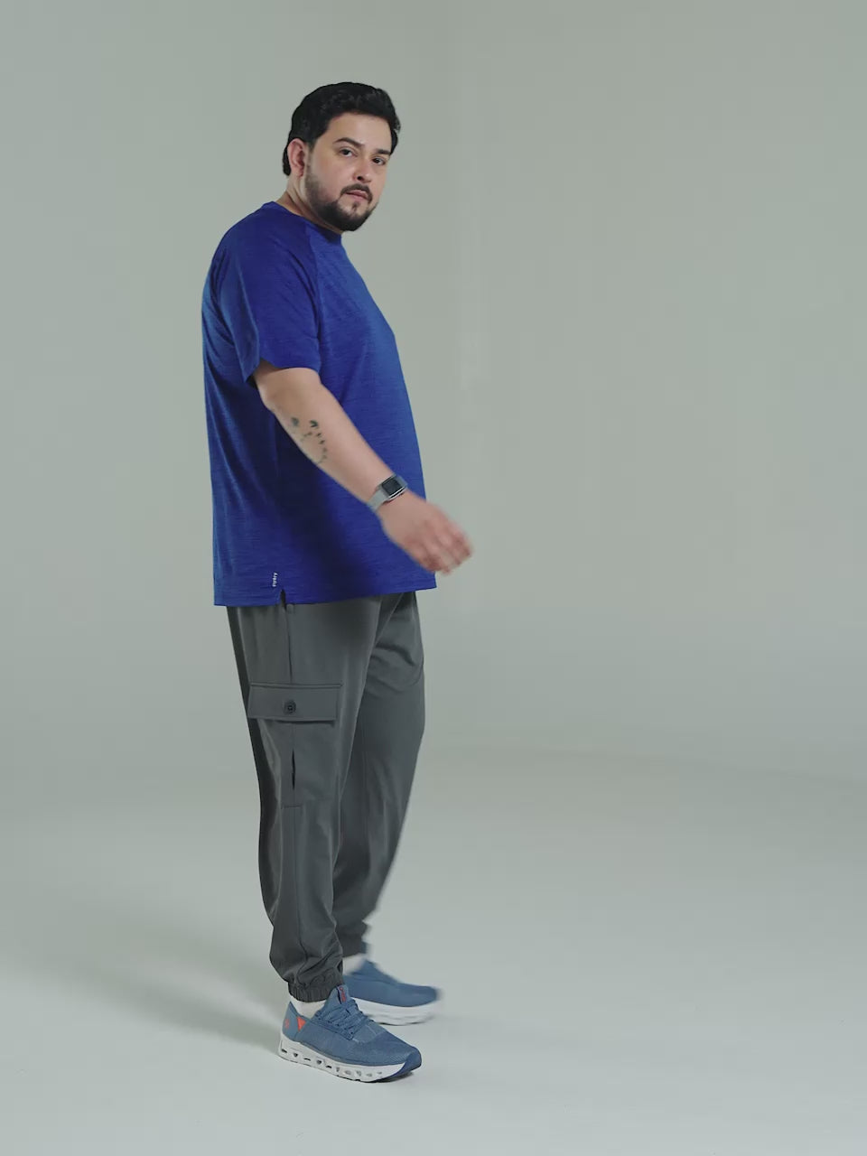 Men's Grey Modular Training Plus size Joggers
