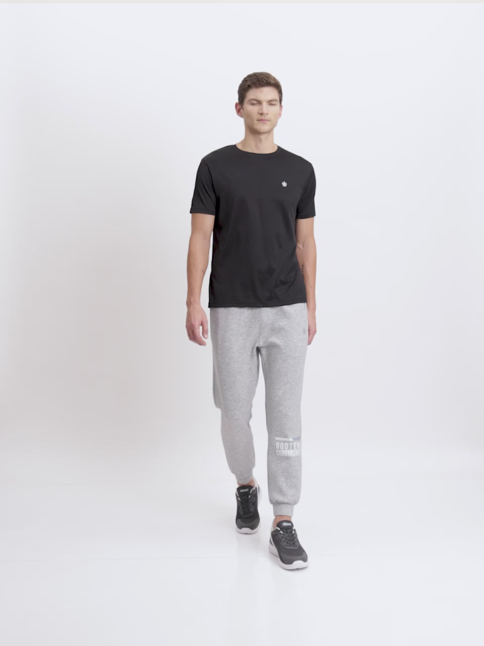 Avant Men's Luxe Walking Shoes-D.Grey/White