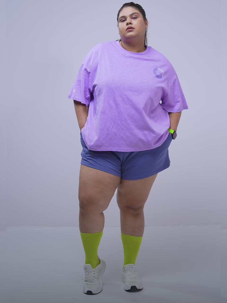 Women's Black Plus Size Everyday Essential Cotton Shorts