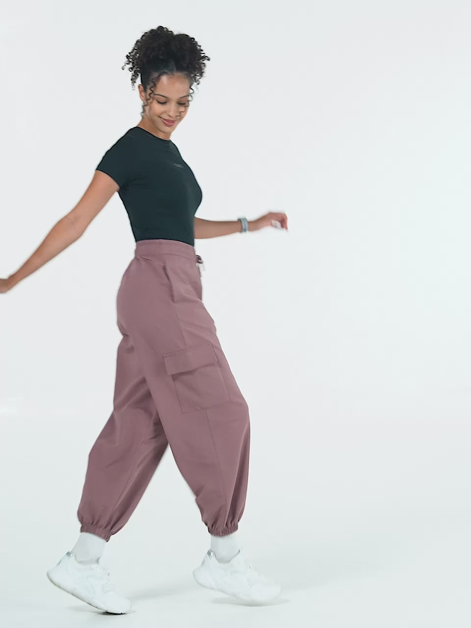 Women's Brown Soft Form Loose Fit Joggers