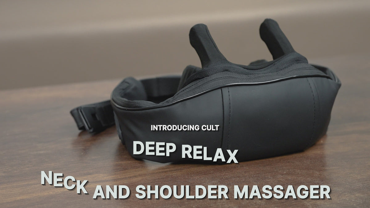 Cult Deep Relax Shoulder massager, 3 speed levels, Deep tissue Kneading Shiatsu rollers for Pain Relief, Cordless Massager