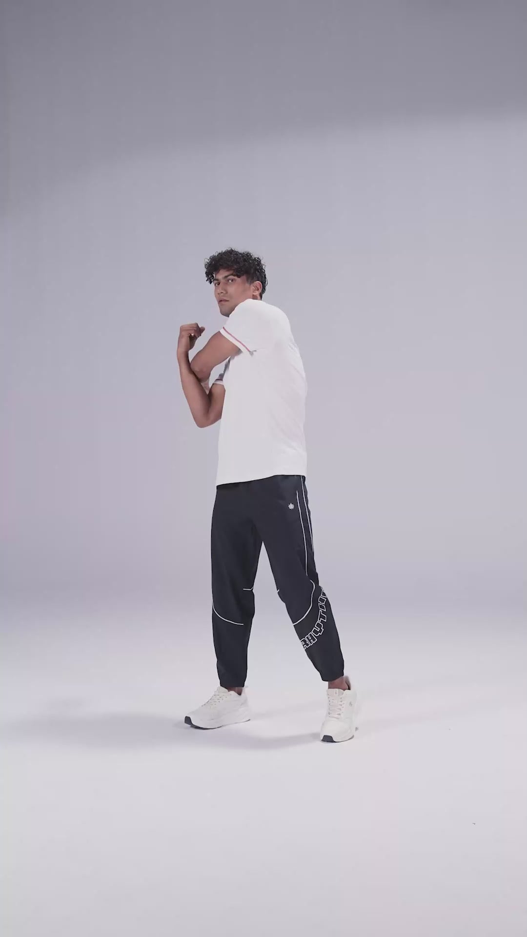Men's Black Rhythm Print Joggers